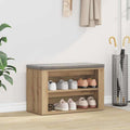 vidaXL Stojak na buty z półką dąb artisan 75 x 35 x 45 cm