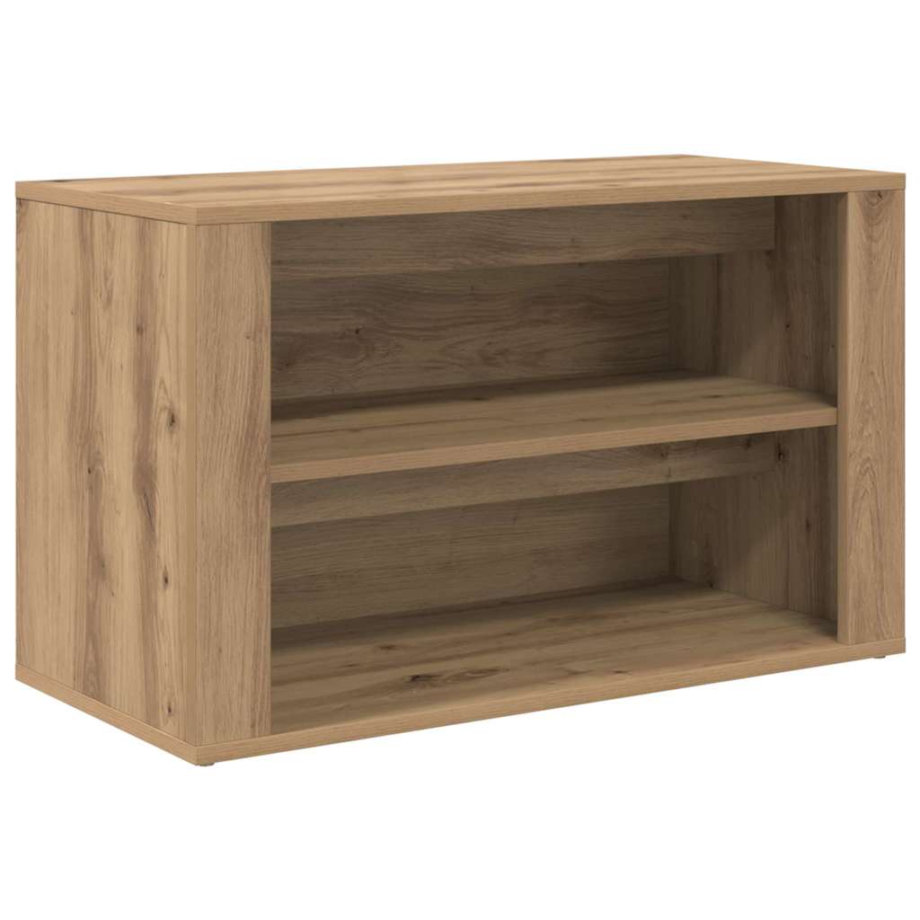 vidaXL Stojak na buty z półką dąb artisan 75 x 35 x 45 cm