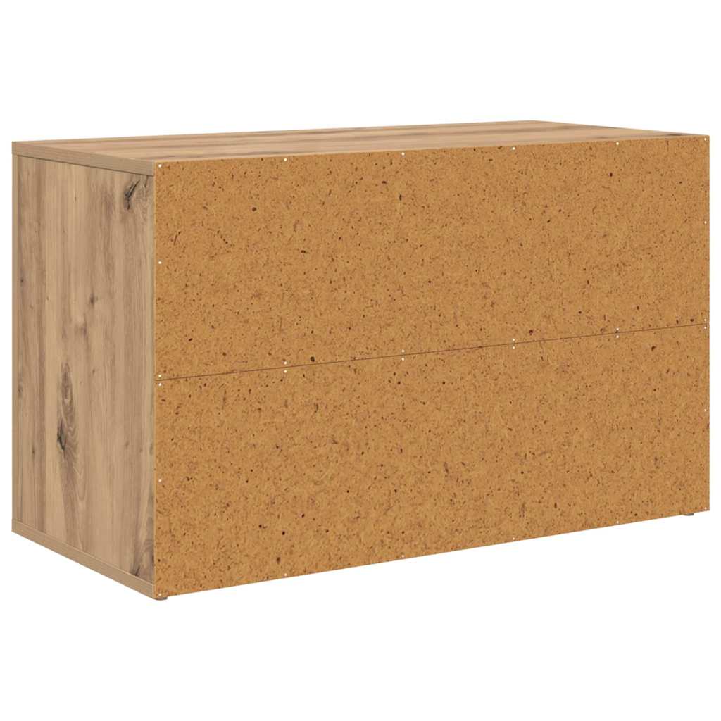 vidaXL Stojak na buty z półką dąb artisan 75 x 35 x 45 cm