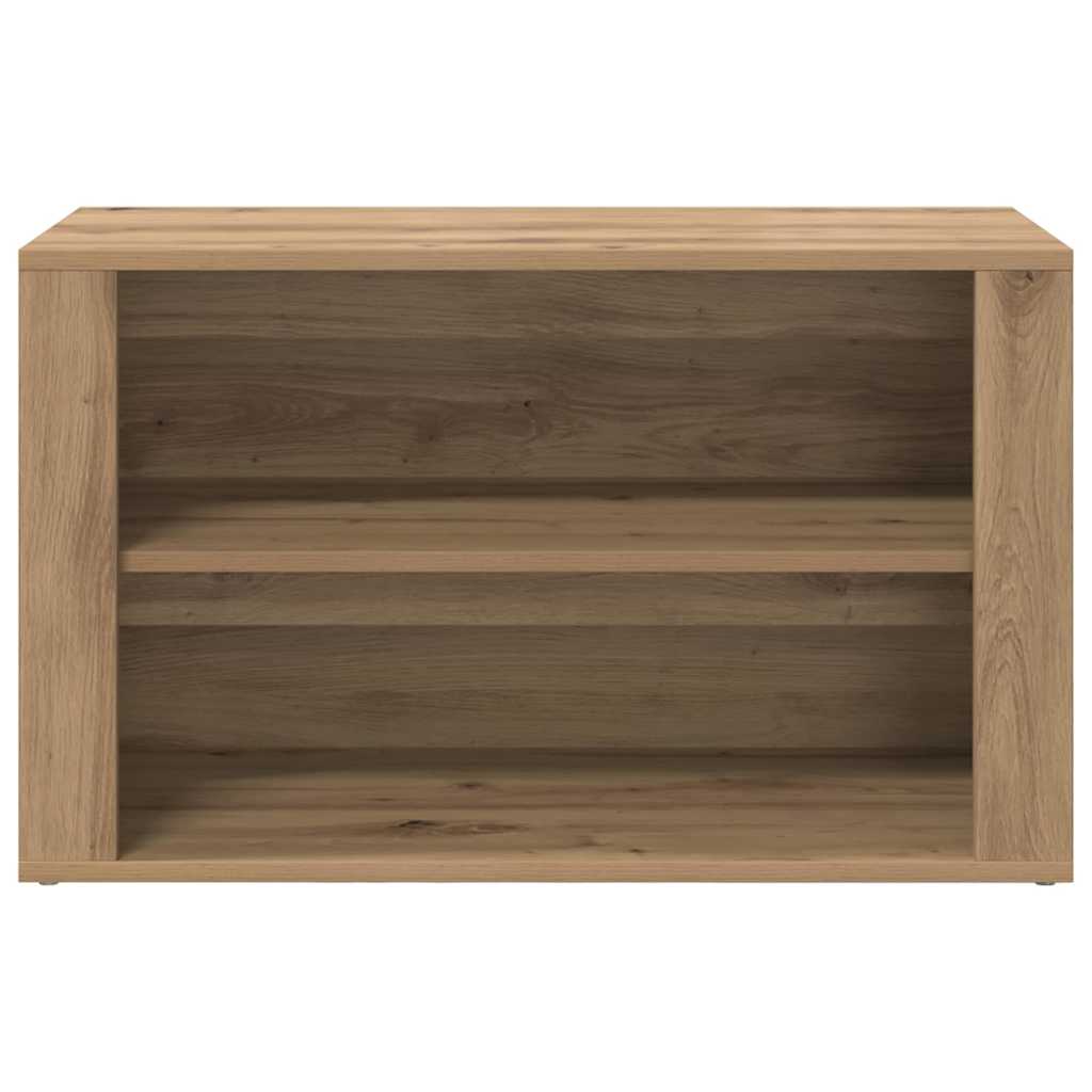vidaXL Stojak na buty z półką dąb artisan 75 x 35 x 45 cm