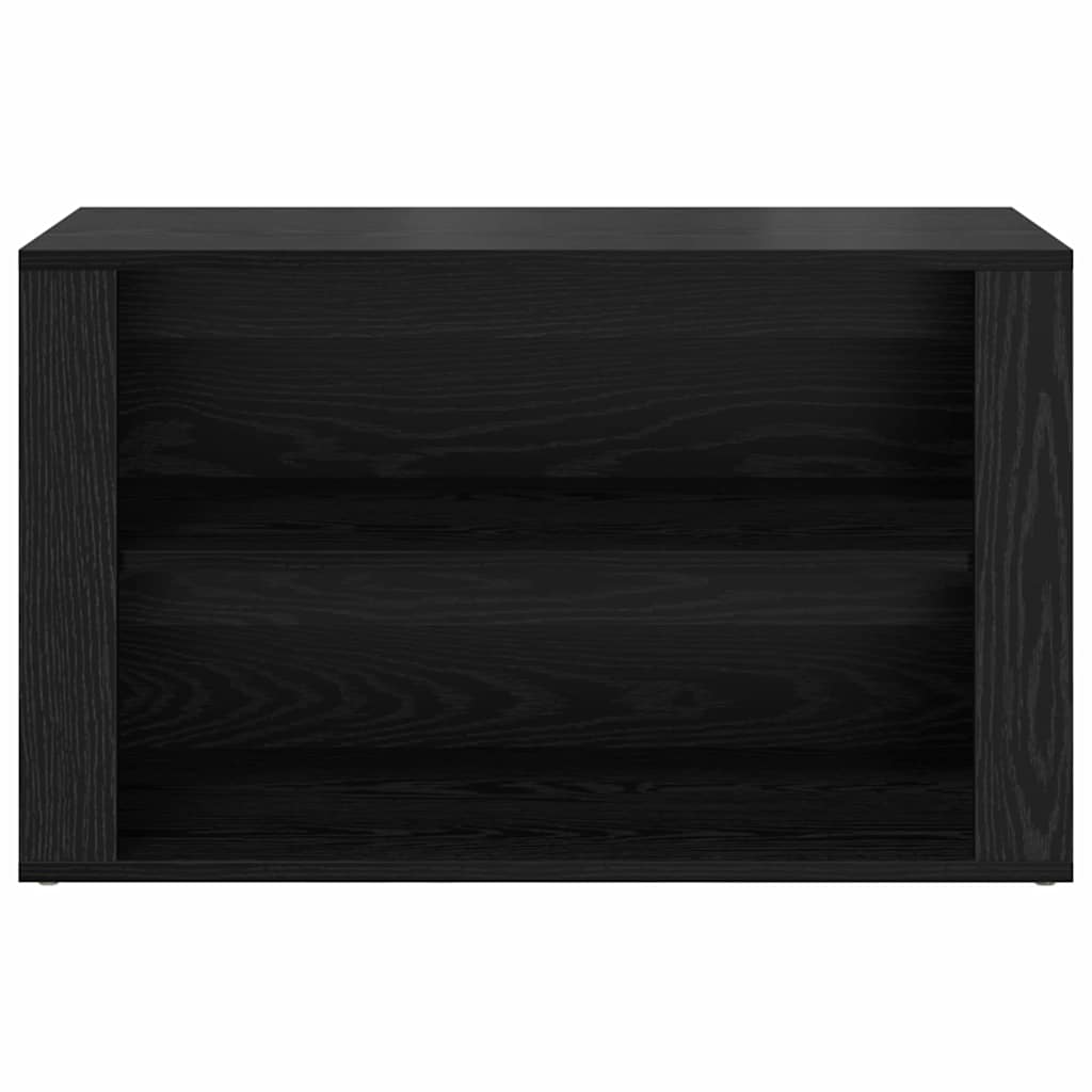vidaXL Stojak na buty z półką Czarny dąb 75 x 35 x 45 cm
