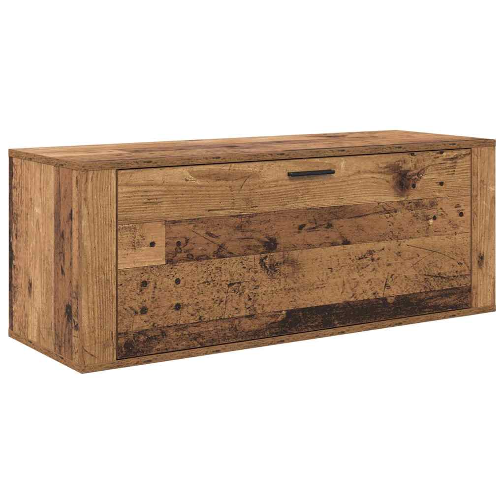 vidaXL Szafka na buty z półką z drzwiami Stare drewno 100 x 35 x 38 cm