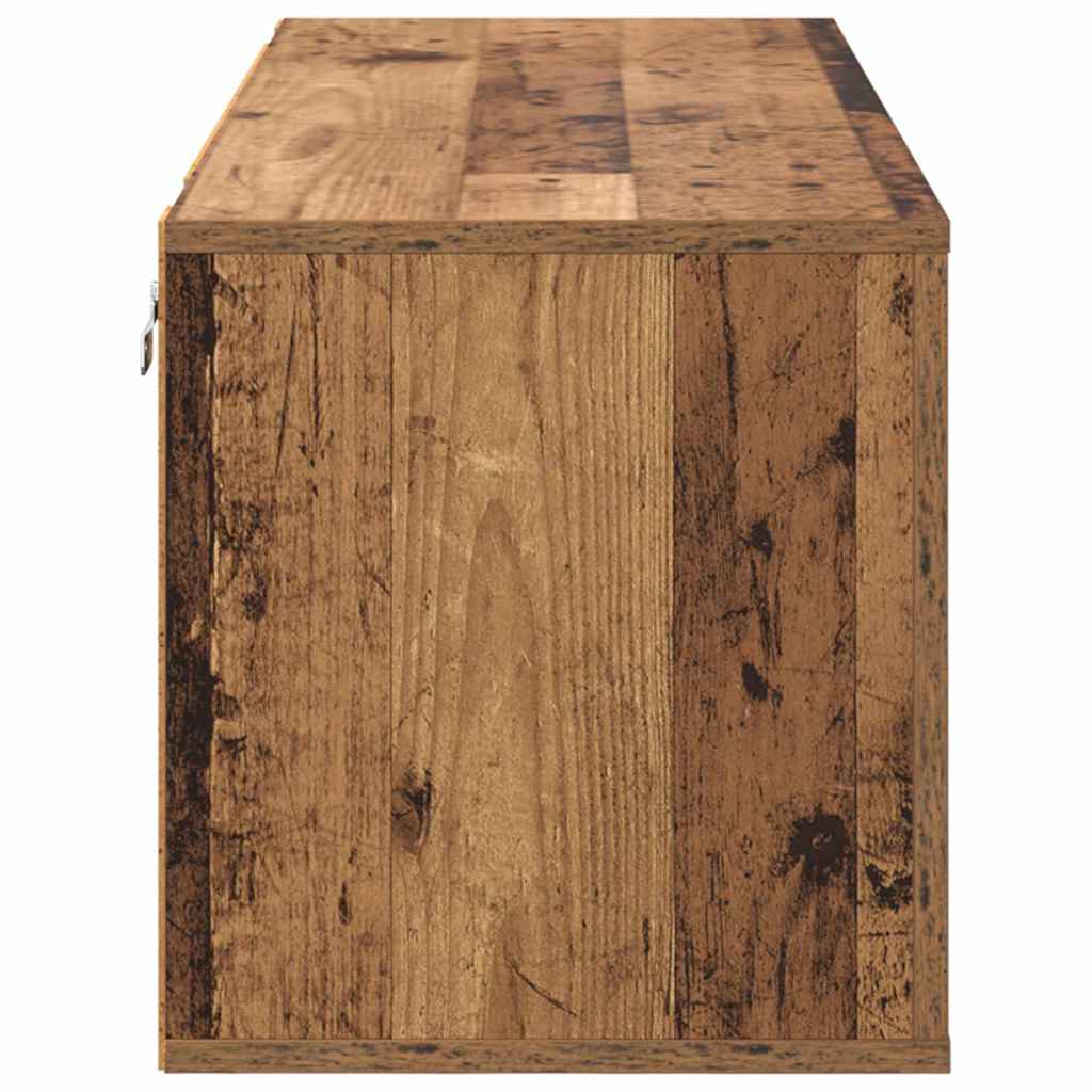 vidaXL Szafka na buty z półką z drzwiami Stare drewno 100 x 35 x 38 cm