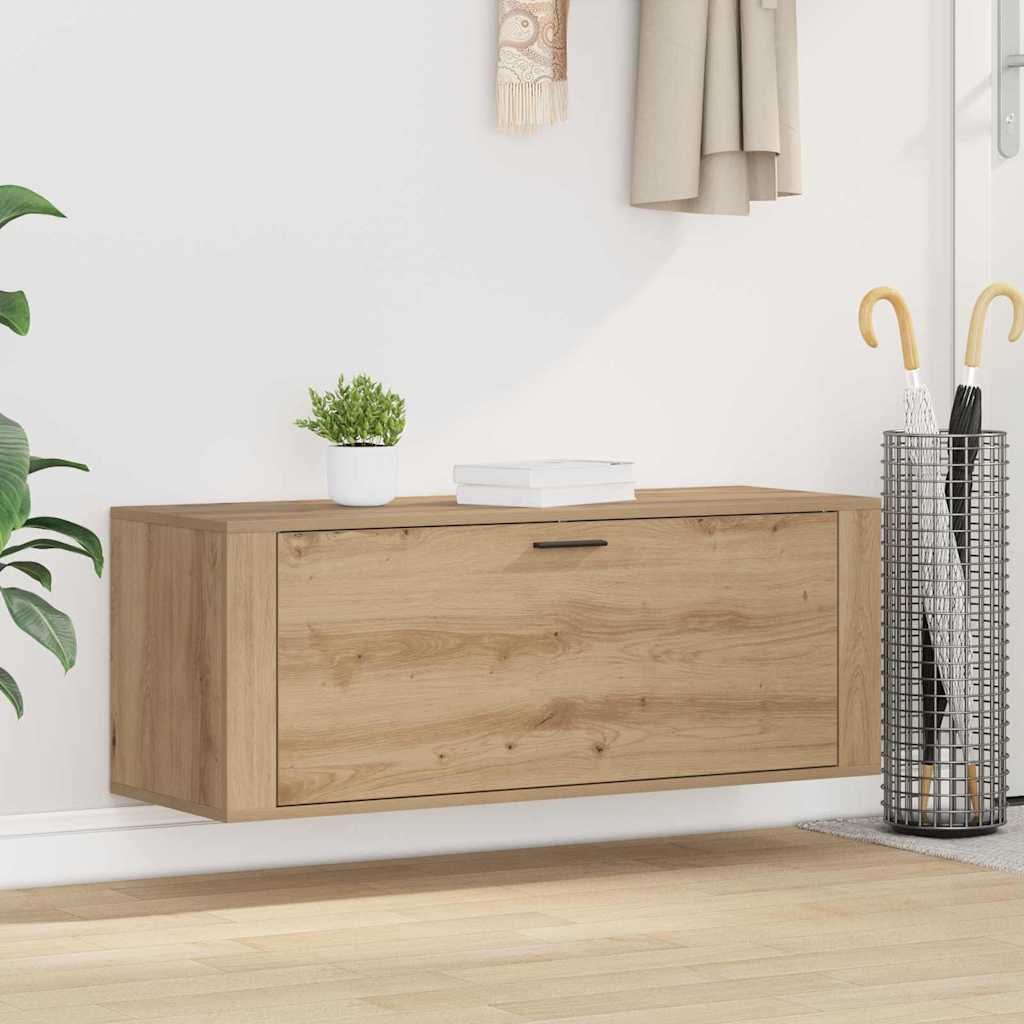 vidaXL Szafka na buty z półką z drzwiami dąb artisan 100 x 35 x 38 cm