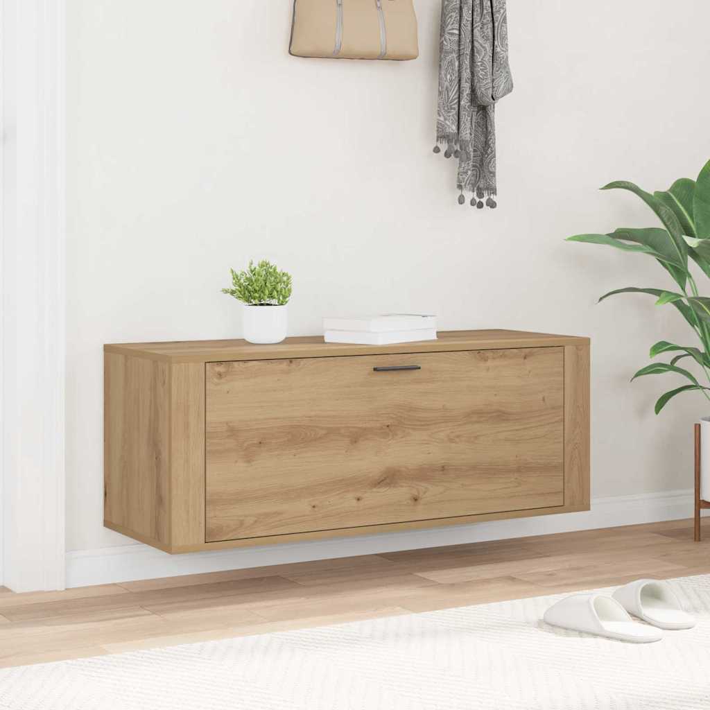 vidaXL Szafka na buty z półką z drzwiami dąb artisan 100 x 35 x 38 cm