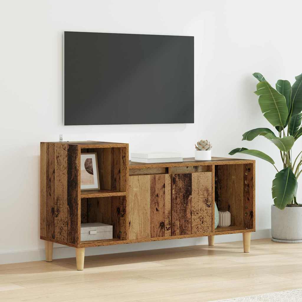 vidaXL Szafka pod telewizor Stare drewno 100 x 35 x 55 cm