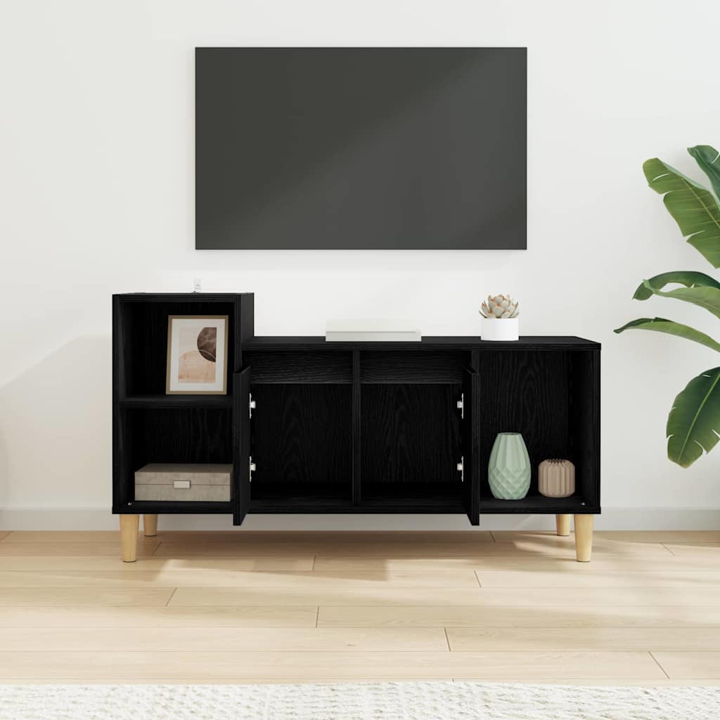 vidaXL Szafka pod telewizor Czarny Dąb 100 x 35 x 55 cm
