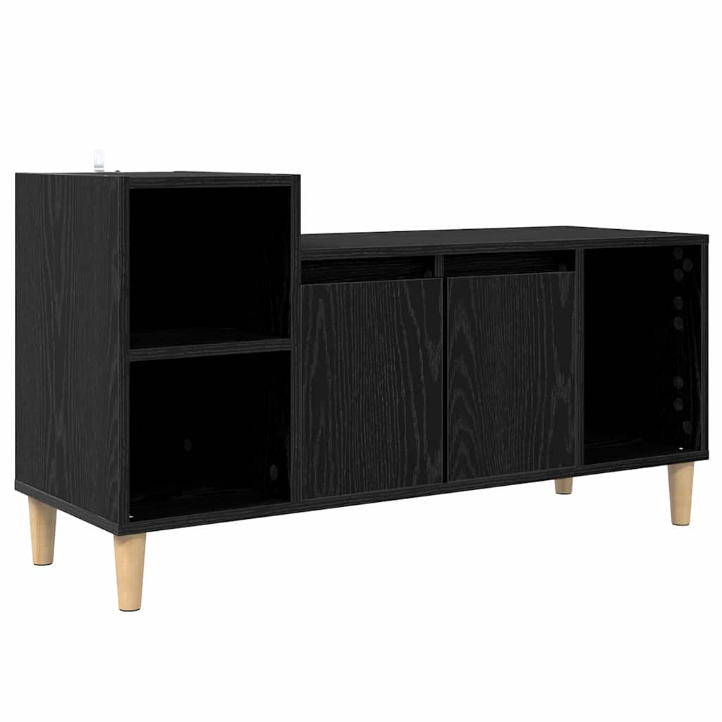 vidaXL Szafka pod telewizor Czarny Dąb 100 x 35 x 55 cm