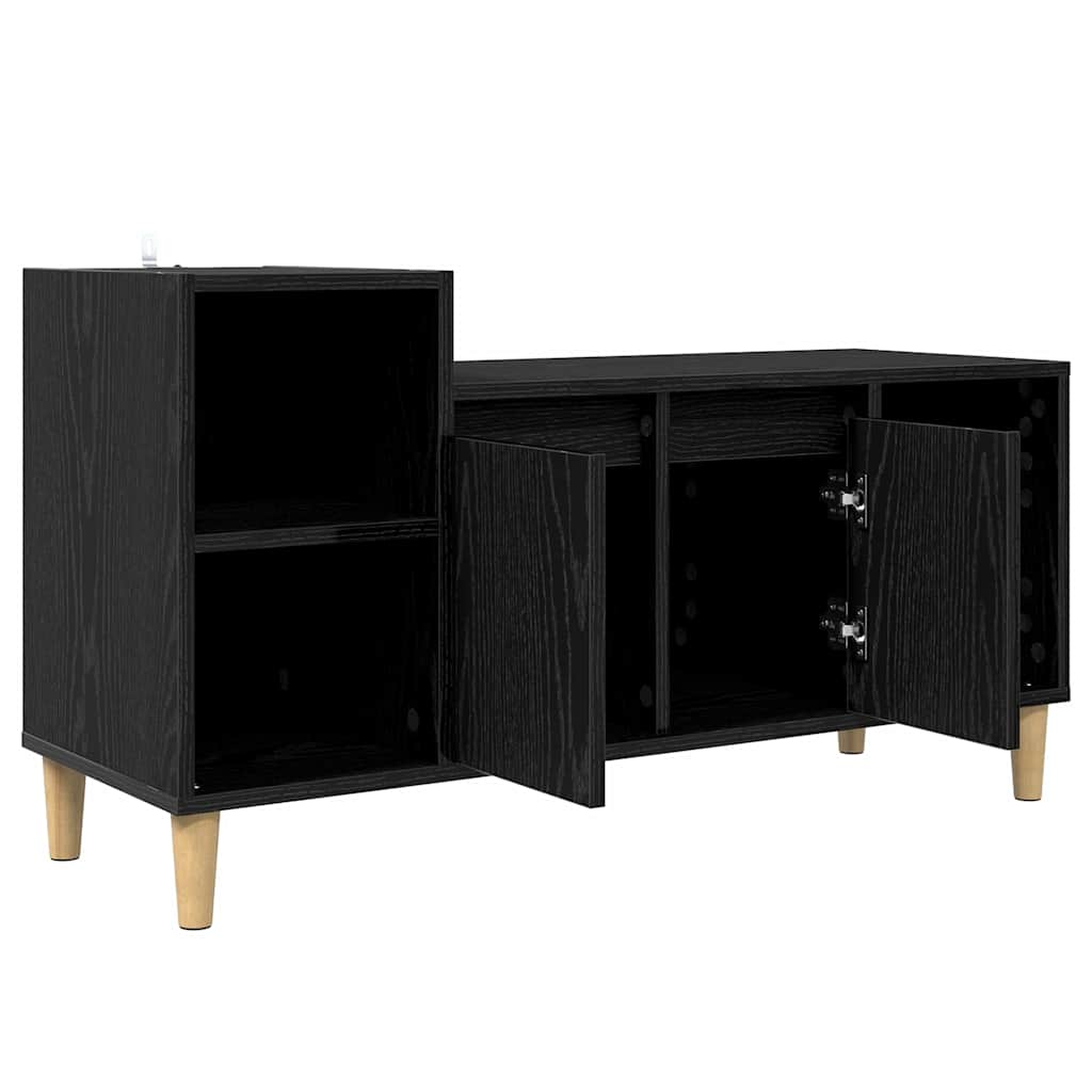 vidaXL Szafka pod telewizor Czarny Dąb 100 x 35 x 55 cm