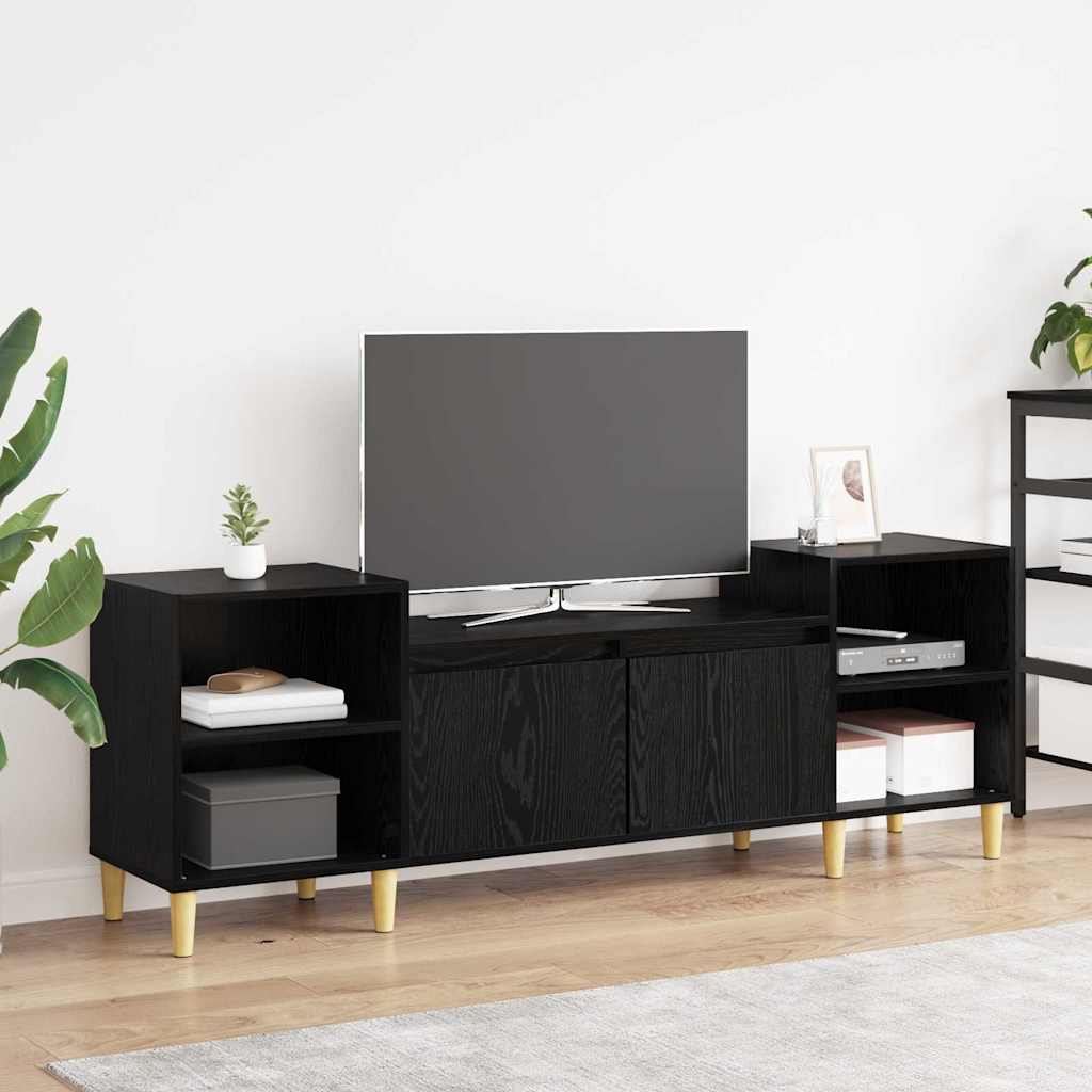 vidaXL Szafka pod telewizor Czarny Dąb 160 x 35 x 55 cm