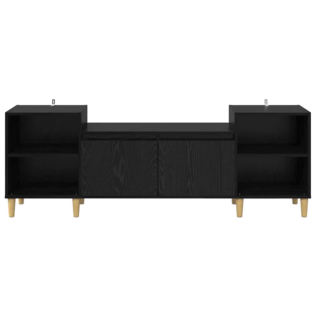 vidaXL Szafka pod telewizor Czarny Dąb 160 x 35 x 55 cm