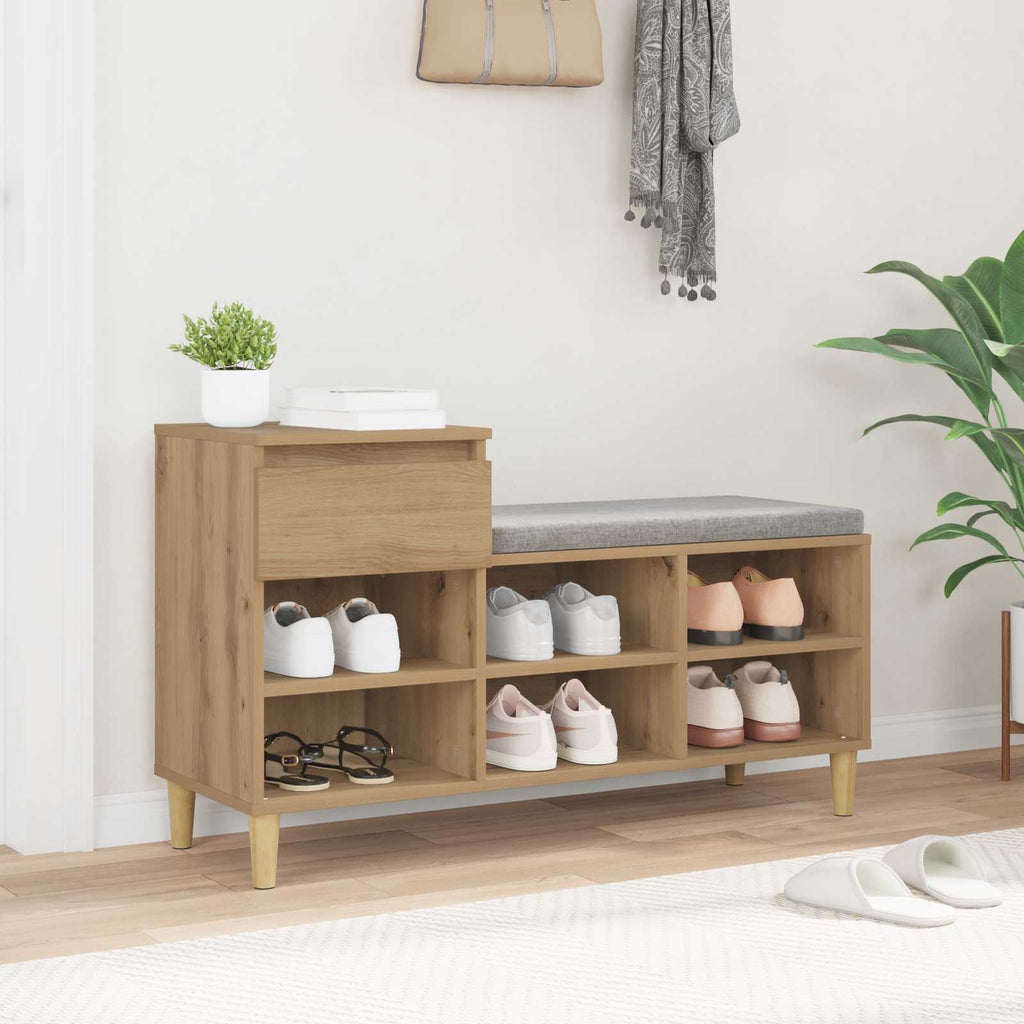 vidaXL Szafka na buty z szufladą Dąb rzemieślniczy 102 x 36 x 60 cm
