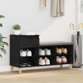 vidaXL Szafka na buty z szufladą Czarny Dąb 102 x 36 x 60 cm