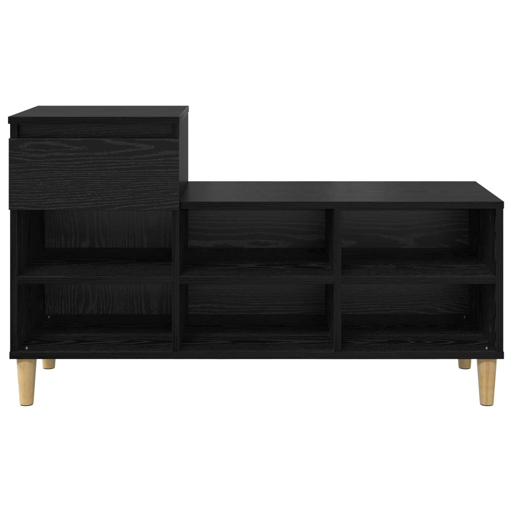 vidaXL Szafka na buty z szufladą Czarny Dąb 102 x 36 x 60 cm