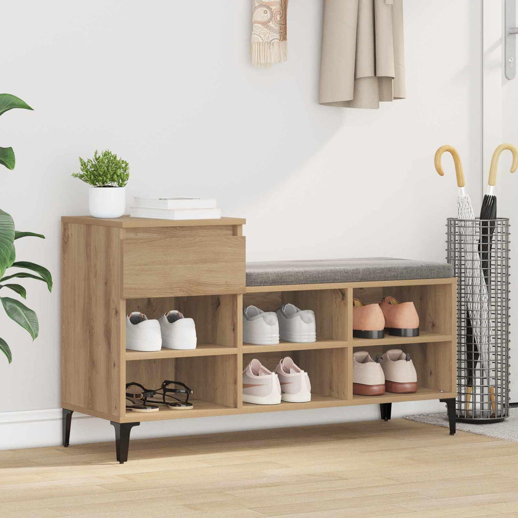vidaXL Szafka na buty z szufladą z półką dąb artisan 102 x 36 x 60 cm