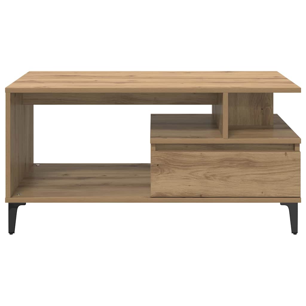 vidaXL Stolik kawowy z szufladą Dąb rzemieślniczy 90 x 49 x 45 cm