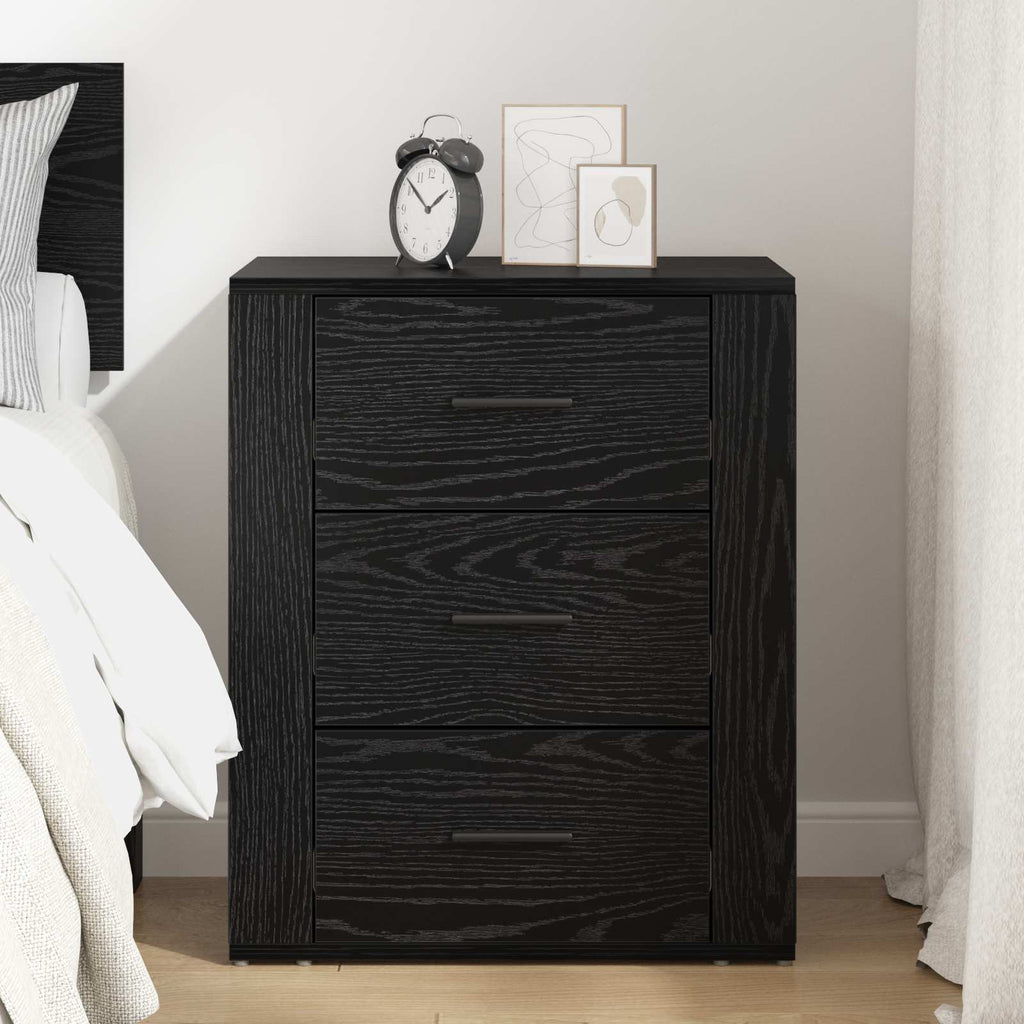 vidaXL Szafka Nocna Czarny Dąb 35 x 50 x 60 cm Materiał drewnopochodny