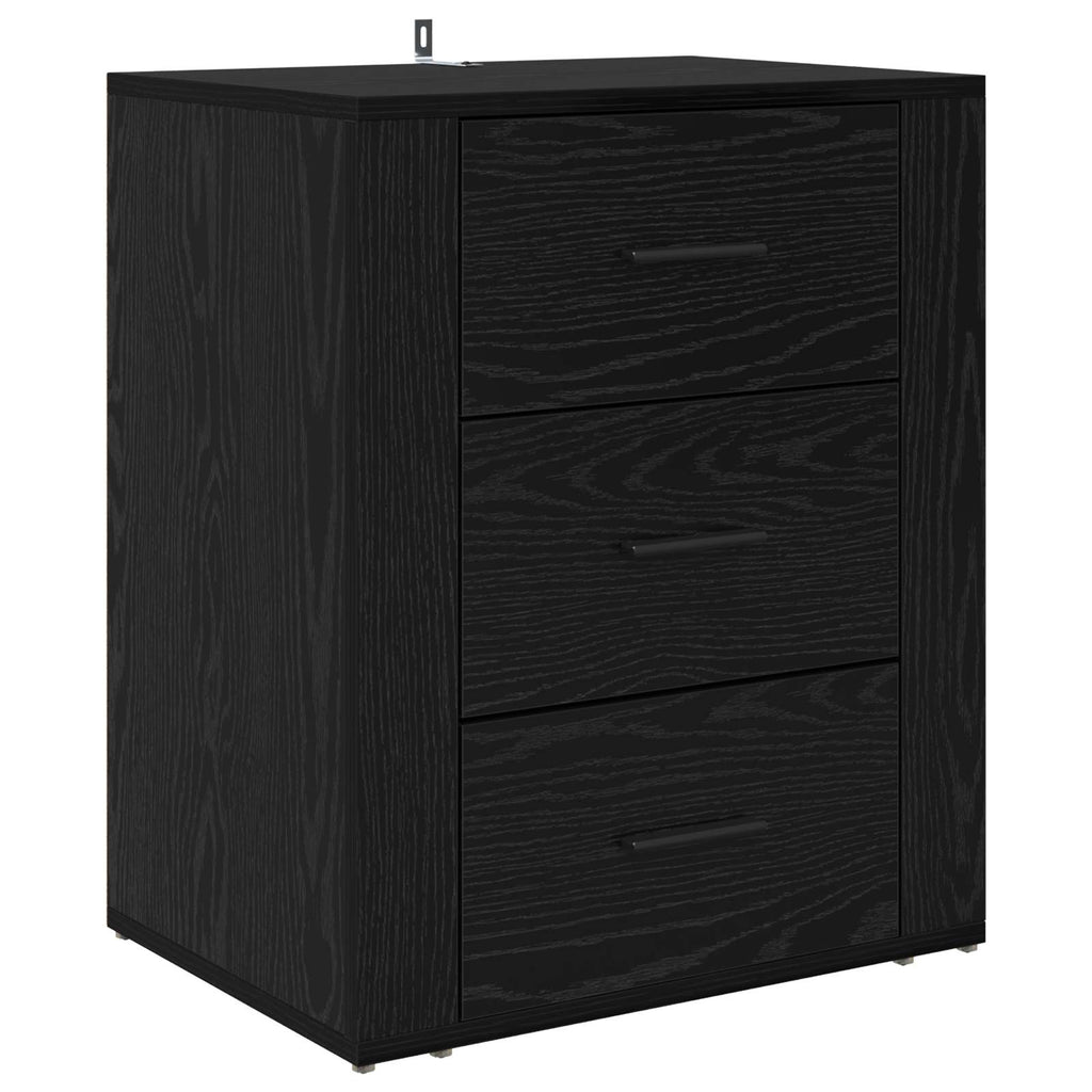 vidaXL Szafka Nocna Czarny Dąb 35 x 50 x 60 cm Materiał drewnopochodny