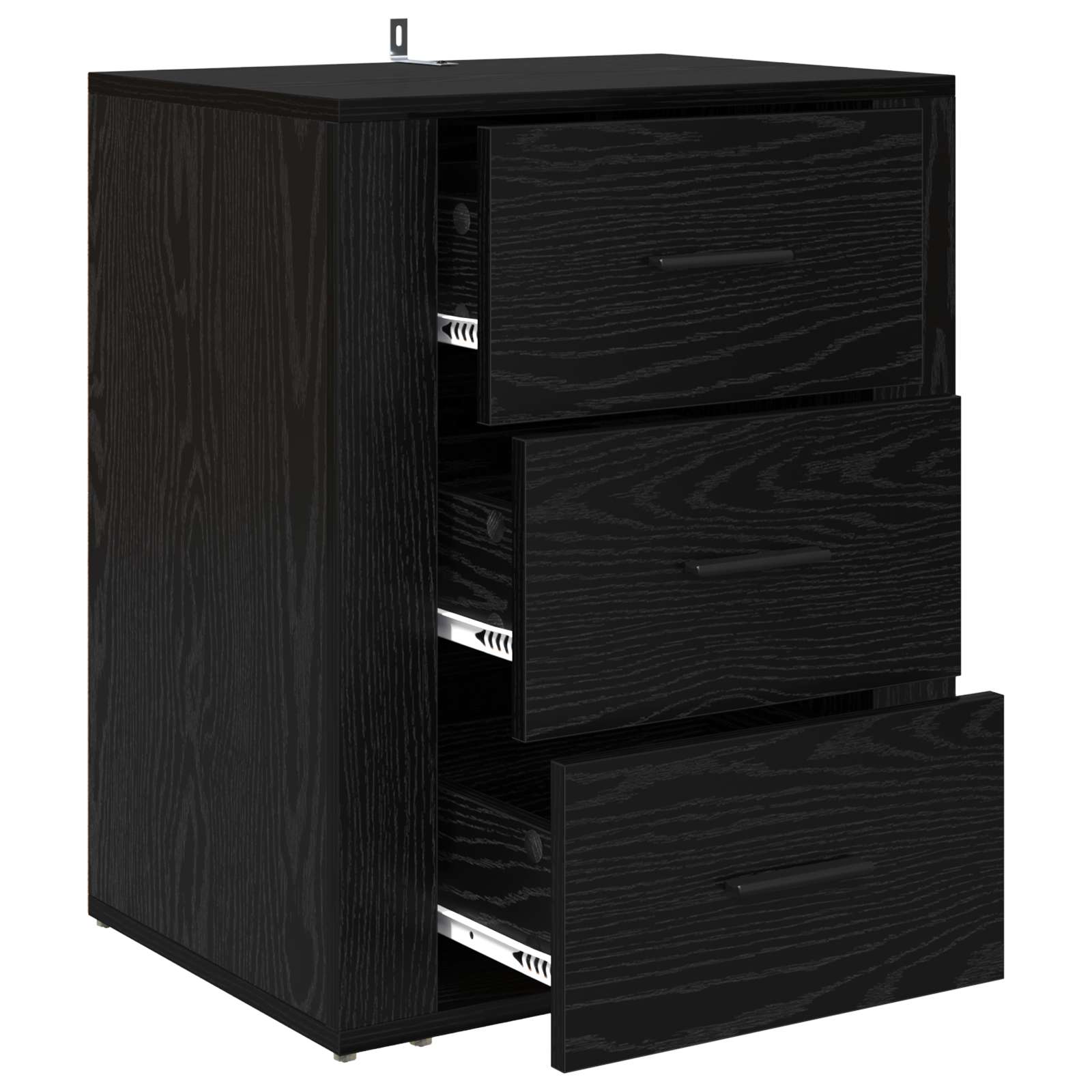 vidaXL Szafka Nocna Czarny Dąb 35 x 50 x 60 cm Materiał drewnopochodny