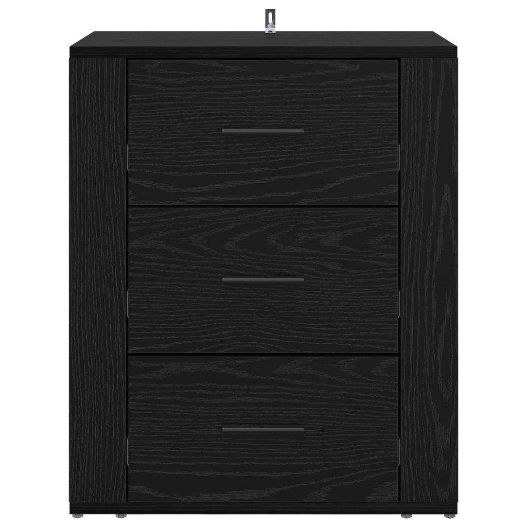vidaXL Szafka Nocna Czarny Dąb 35 x 50 x 60 cm Materiał drewnopochodny