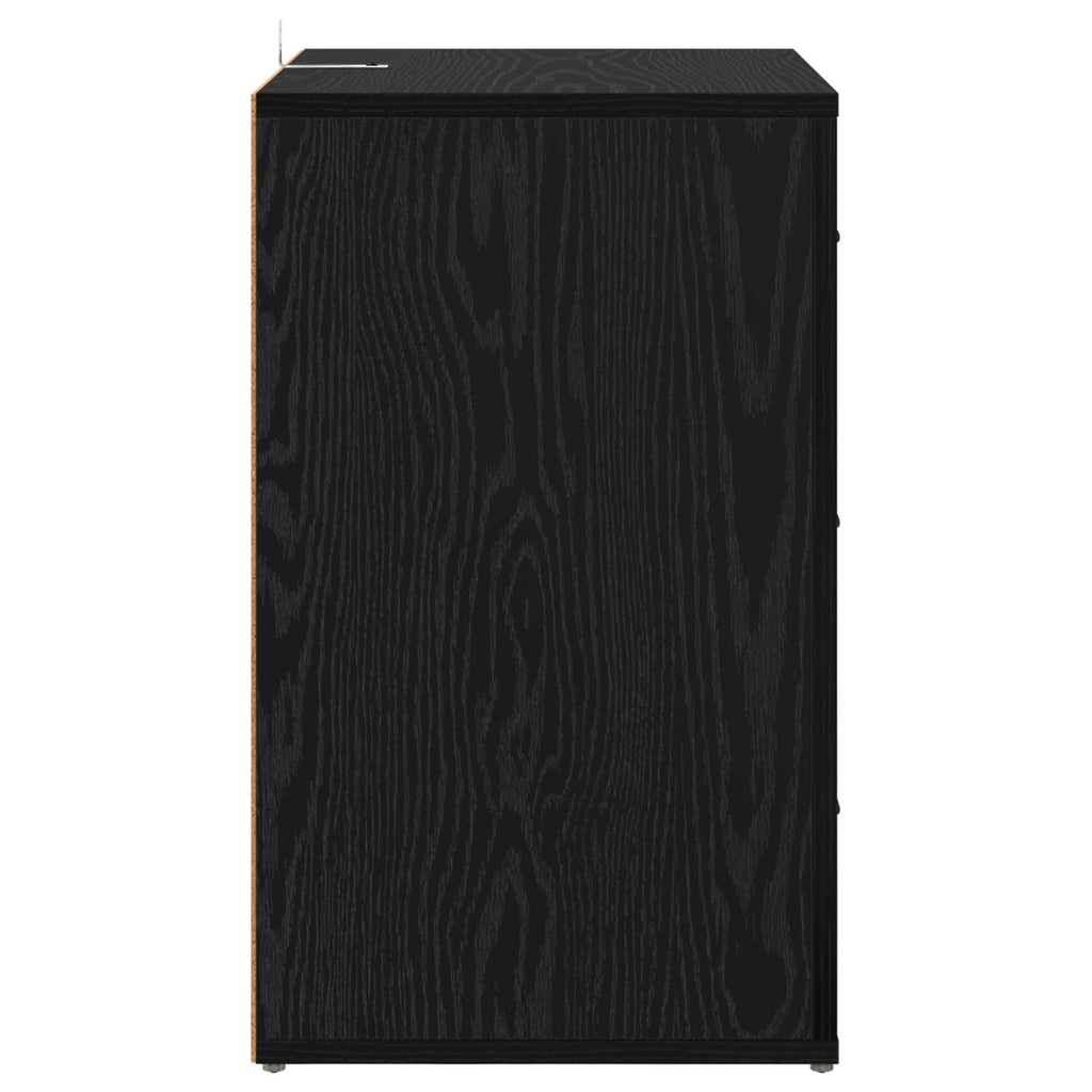 vidaXL Szafka Nocna Czarny Dąb 35 x 50 x 60 cm Materiał drewnopochodny