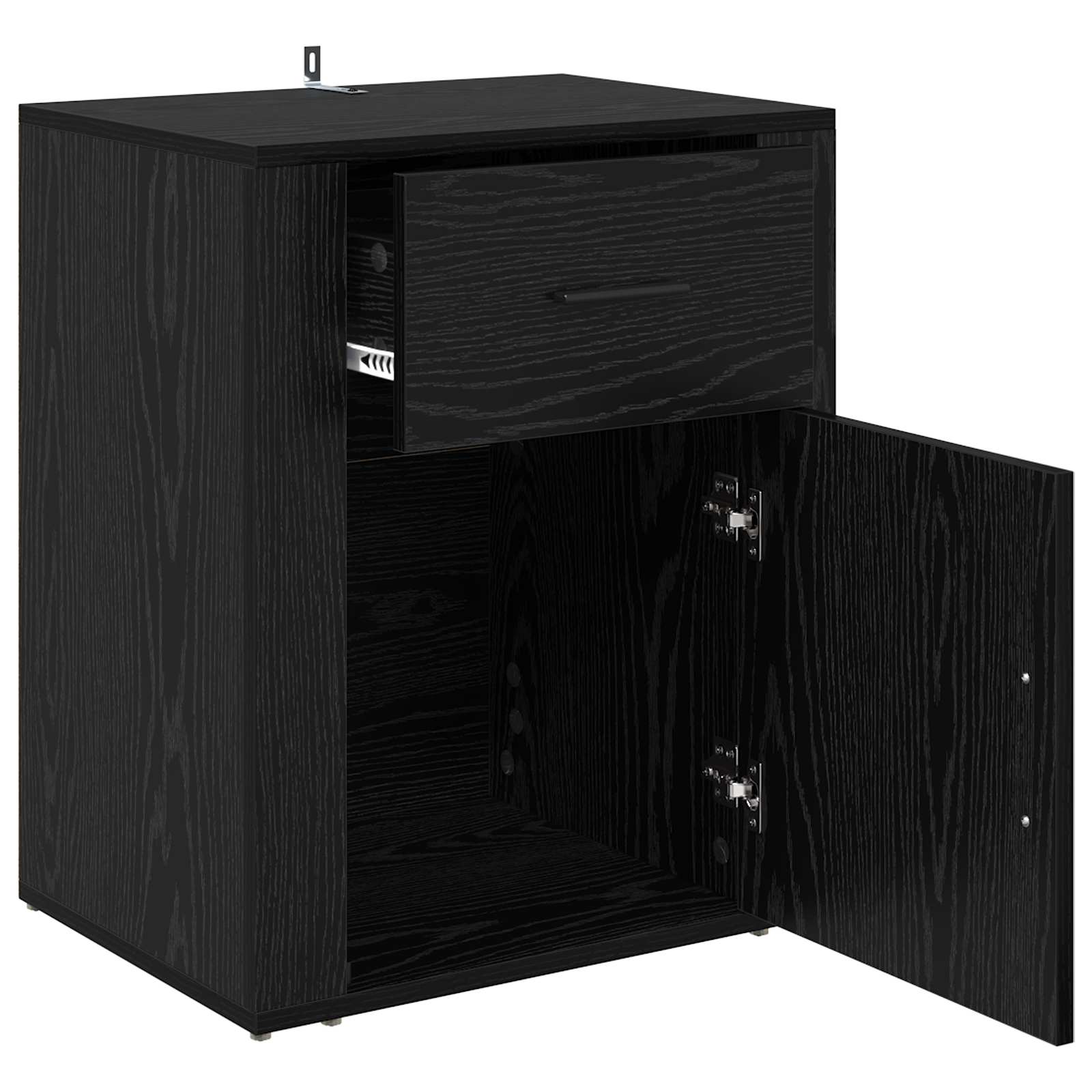 vidaXL Szafka Nocna Czarny Dąb 35 x 50 x 60 cm Materiał drewnopochodny