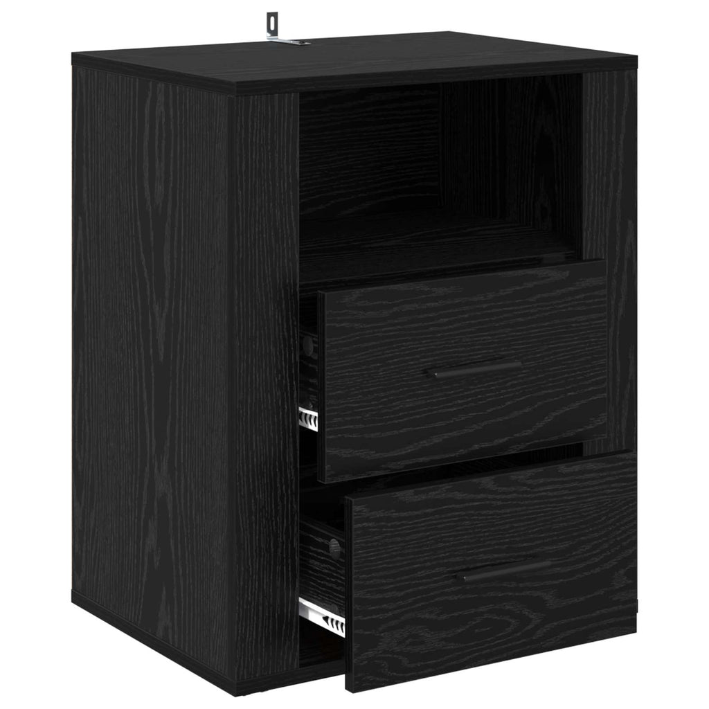 vidaXL Szafka Nocna Czarny Dąb 35 x 50 x 60 cm Materiał drewnopochodny