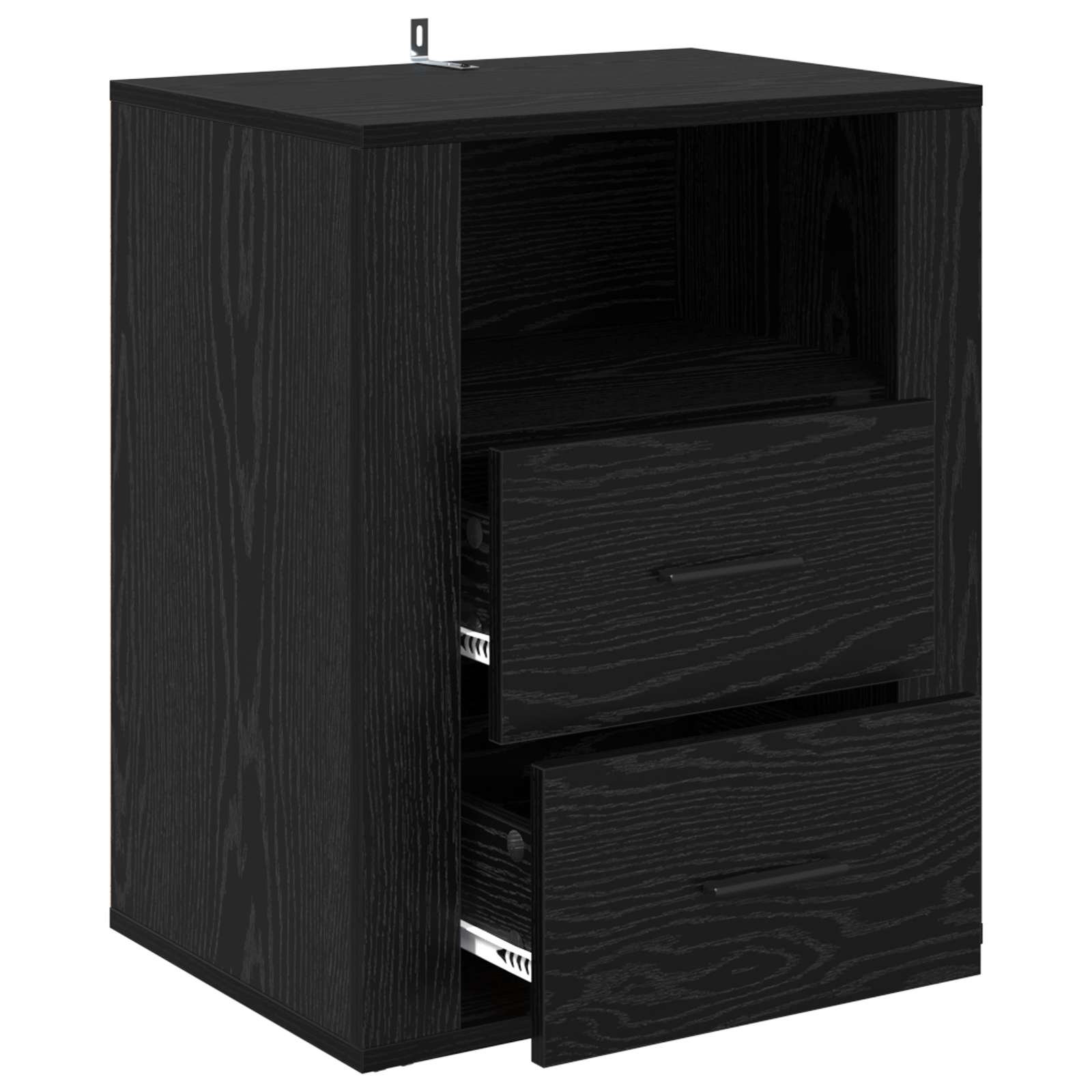 vidaXL Szafka Nocna Czarny Dąb 35 x 50 x 60 cm Materiał drewnopochodny