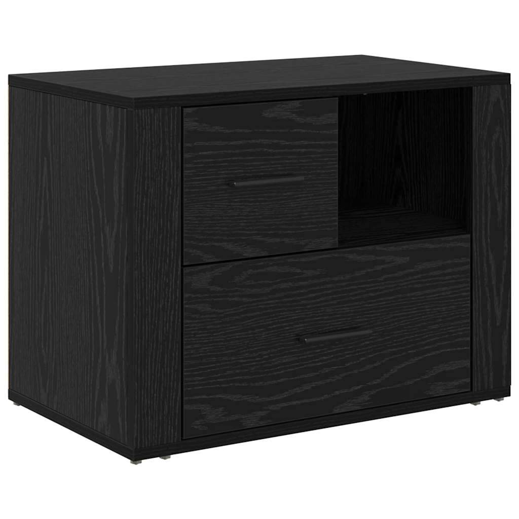 vidaXL Szafka Nocna Czarny Dąb 35 x 60 x 50 cm Materiał drewnopochodny