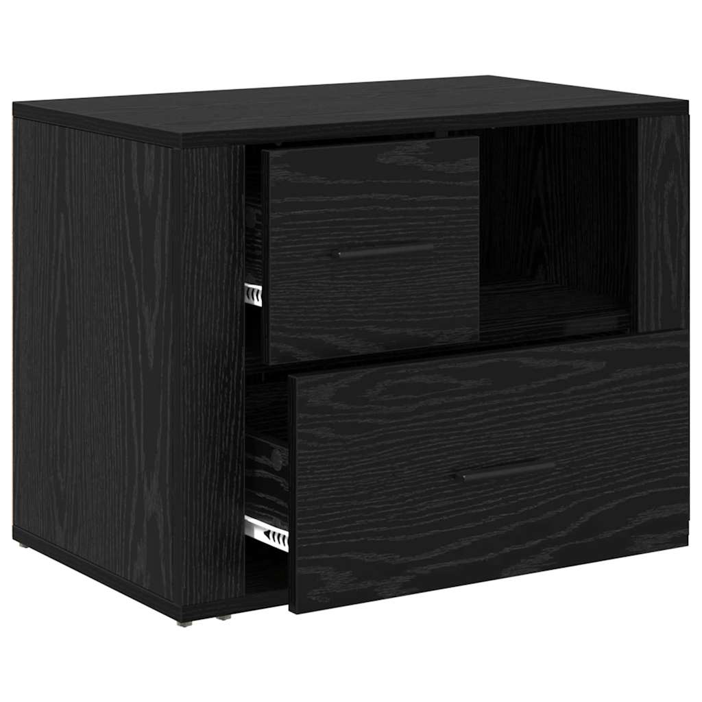 vidaXL Szafka Nocna Czarny Dąb 35 x 60 x 50 cm Materiał drewnopochodny