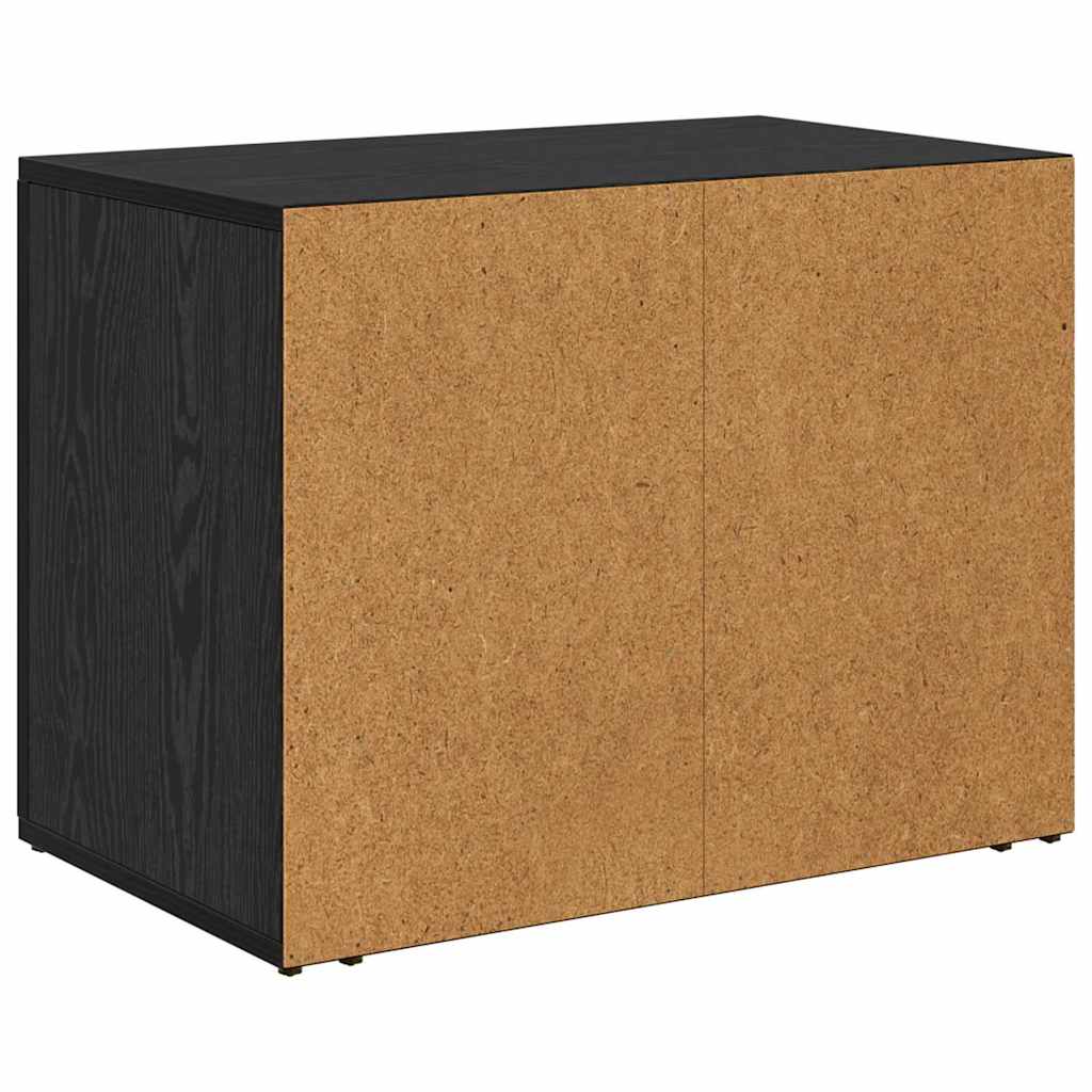 vidaXL Szafka Nocna Czarny Dąb 35 x 60 x 50 cm Materiał drewnopochodny