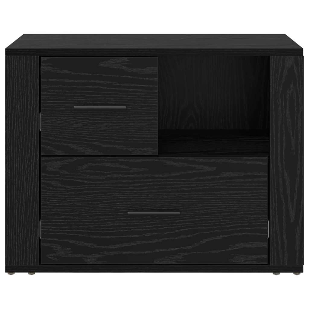 vidaXL Szafka Nocna Czarny Dąb 35 x 60 x 50 cm Materiał drewnopochodny
