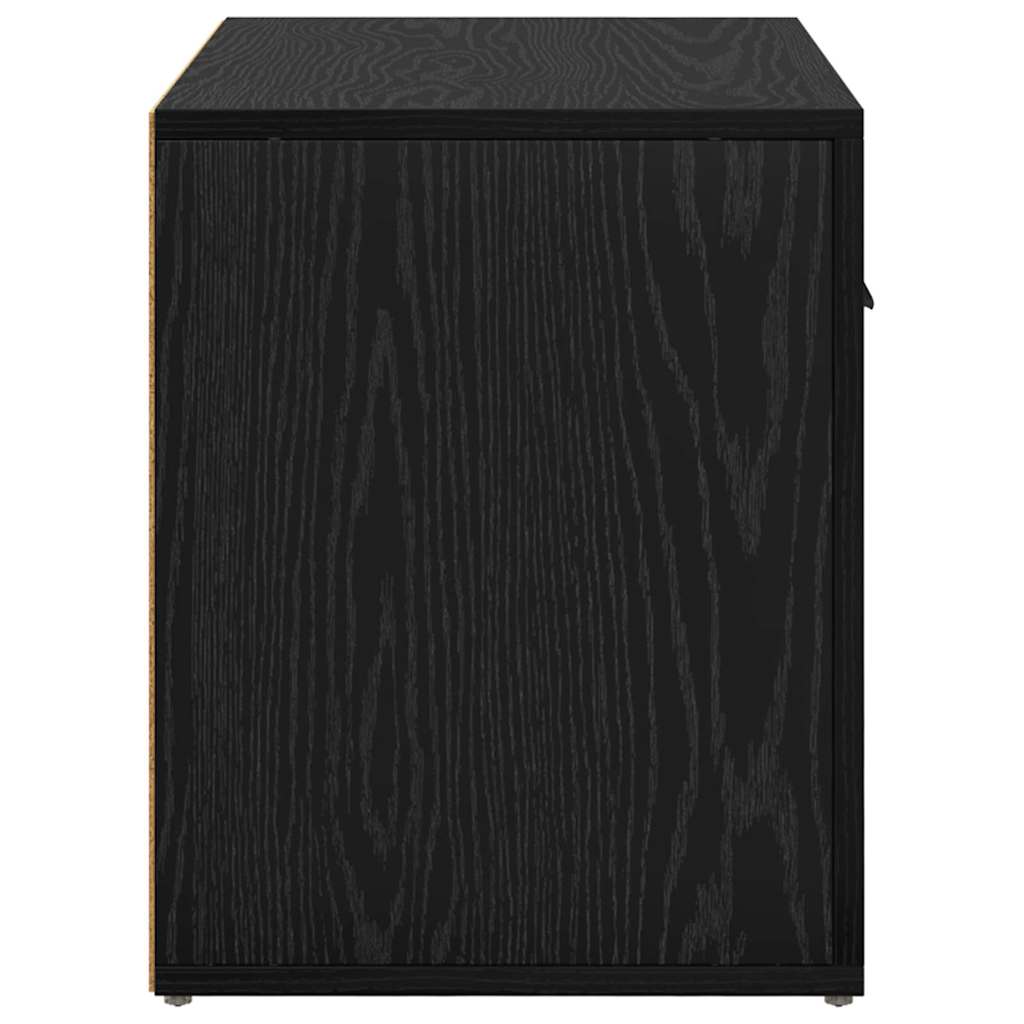 vidaXL Szafka Nocna Czarny Dąb 35 x 60 x 50 cm Materiał drewnopochodny