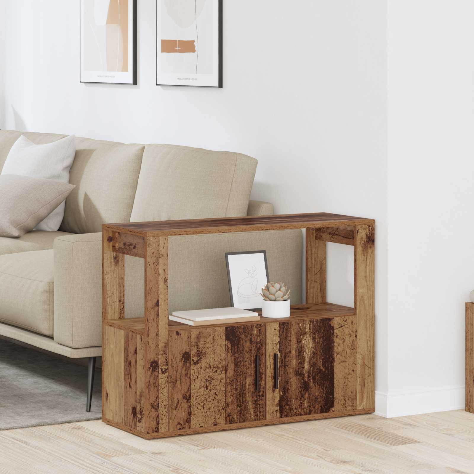 vidaXL Bufet Stare drewno 80 x 30 x 60 cm Materiał drewnopochodny