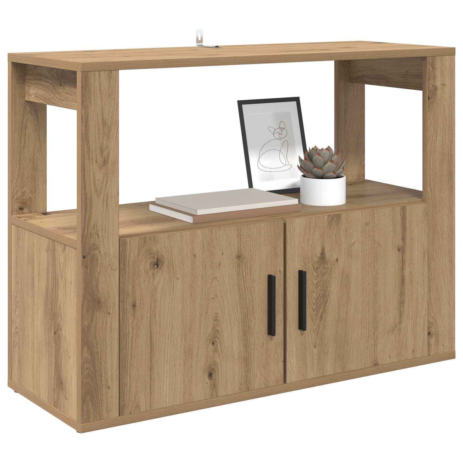 vidaXL Bufet dąb artisan 80 x 30 x 60 cm Materiał drewnopochodny