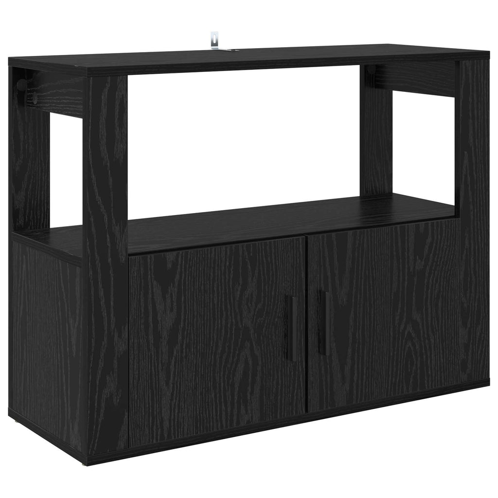 vidaXL Bufet Czarny dąb 80 x 30 x 60 cm Materiał drewnopochodny