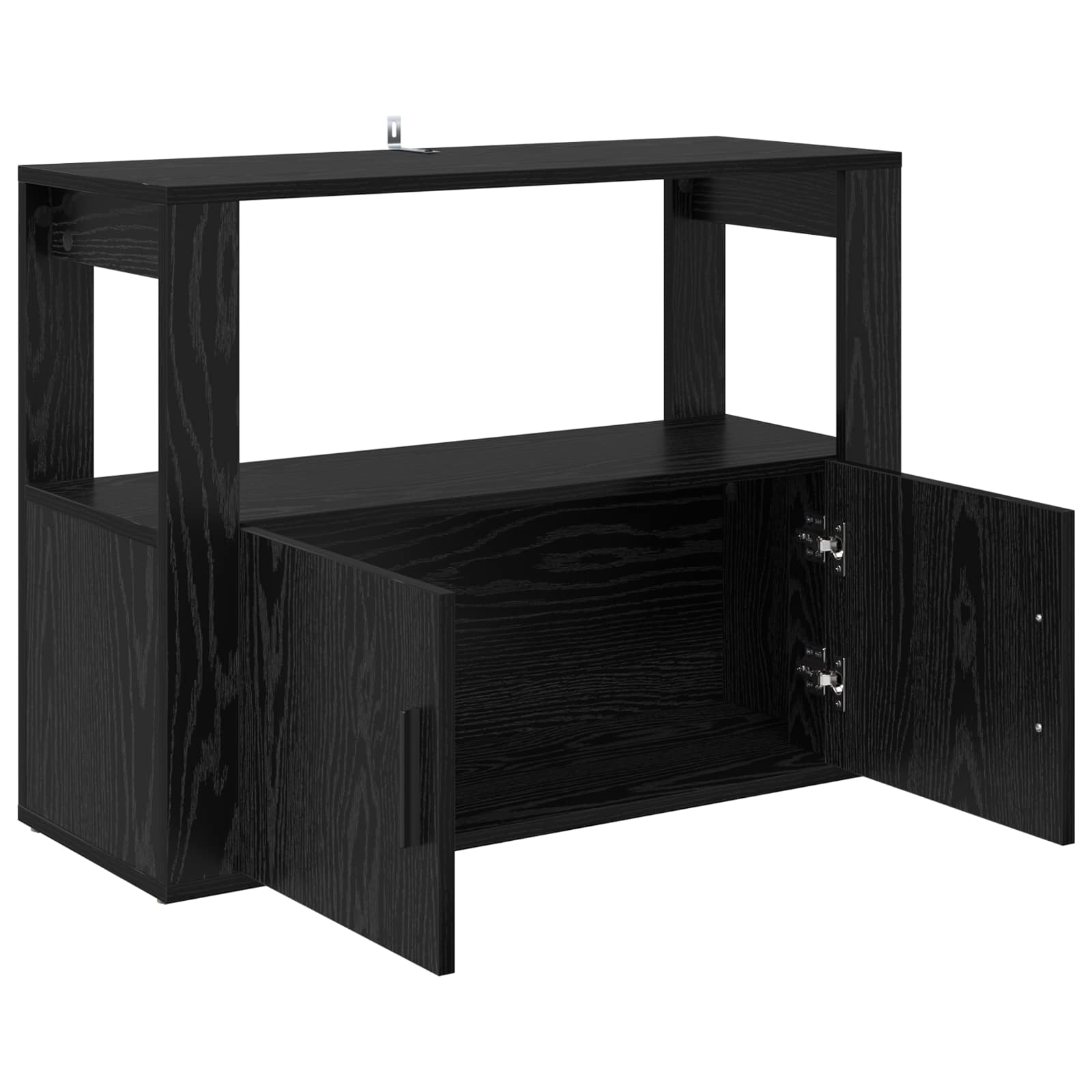 vidaXL Bufet Czarny dąb 80 x 30 x 60 cm Materiał drewnopochodny