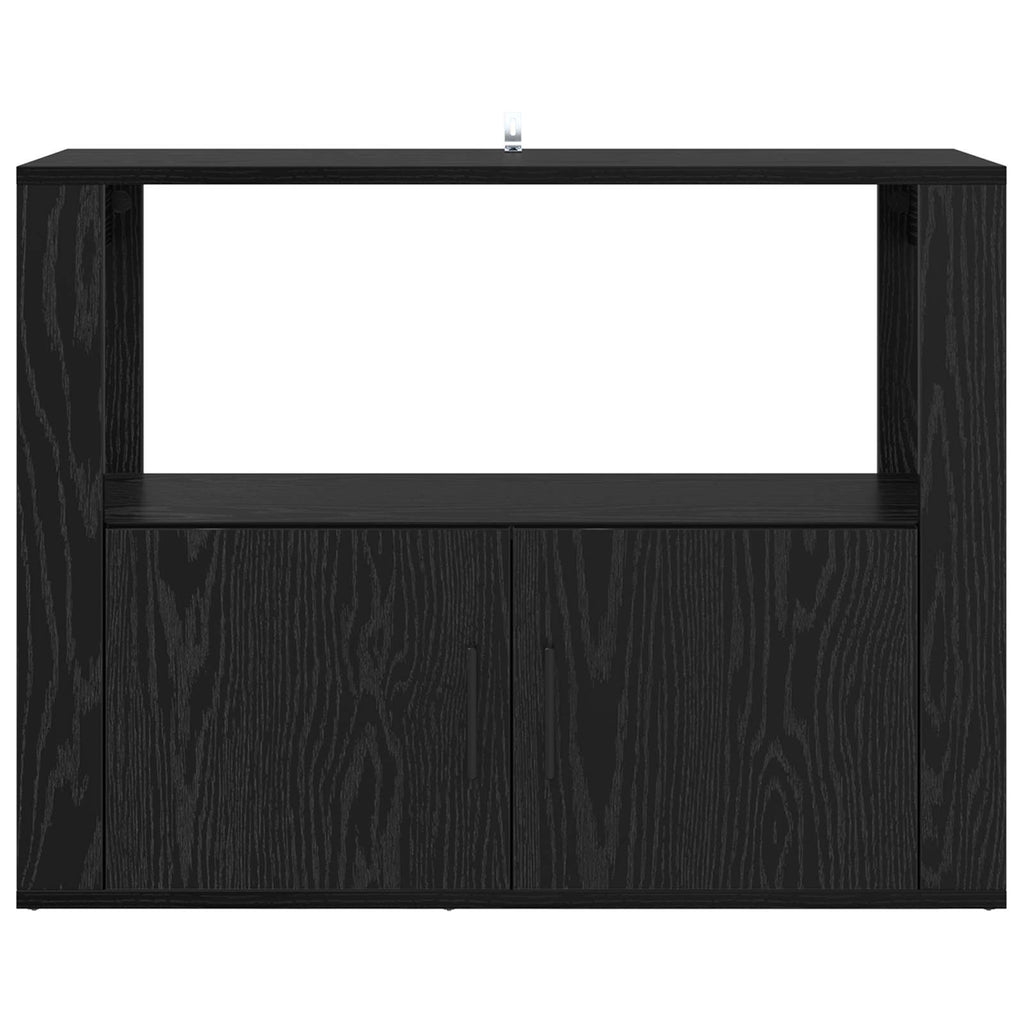 vidaXL Bufet Czarny dąb 80 x 30 x 60 cm Materiał drewnopochodny