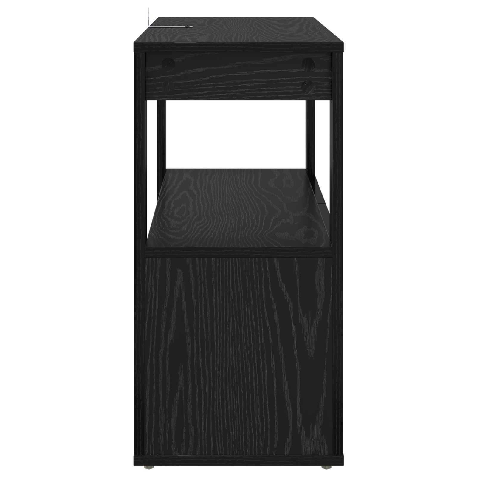 vidaXL Bufet Czarny dąb 80 x 30 x 60 cm Materiał drewnopochodny