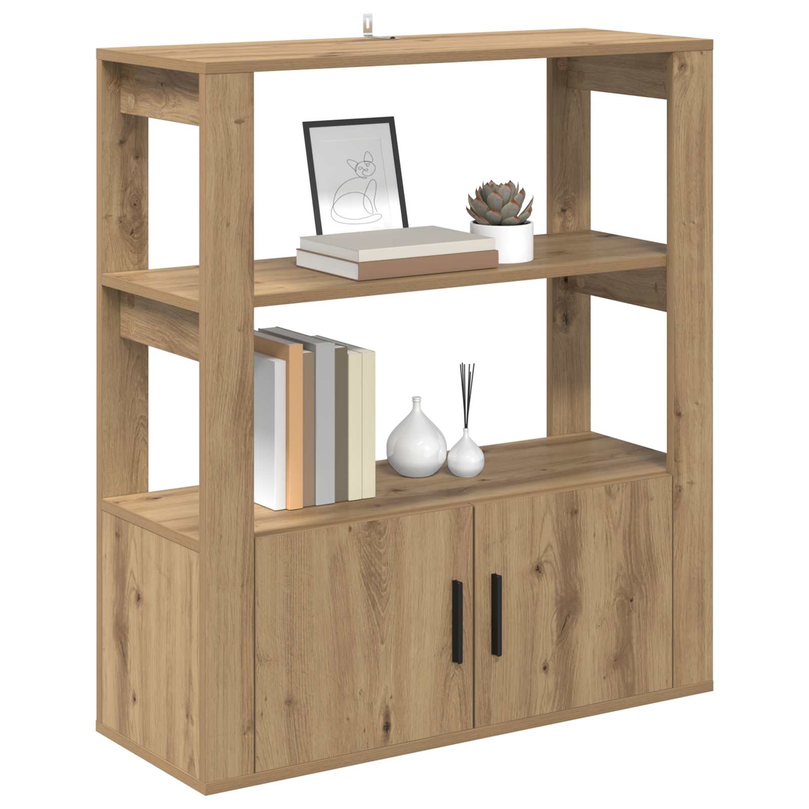 vidaXL Bufet dąb artisan 30 x 80 x 90 cm Materiał drewnopochodny