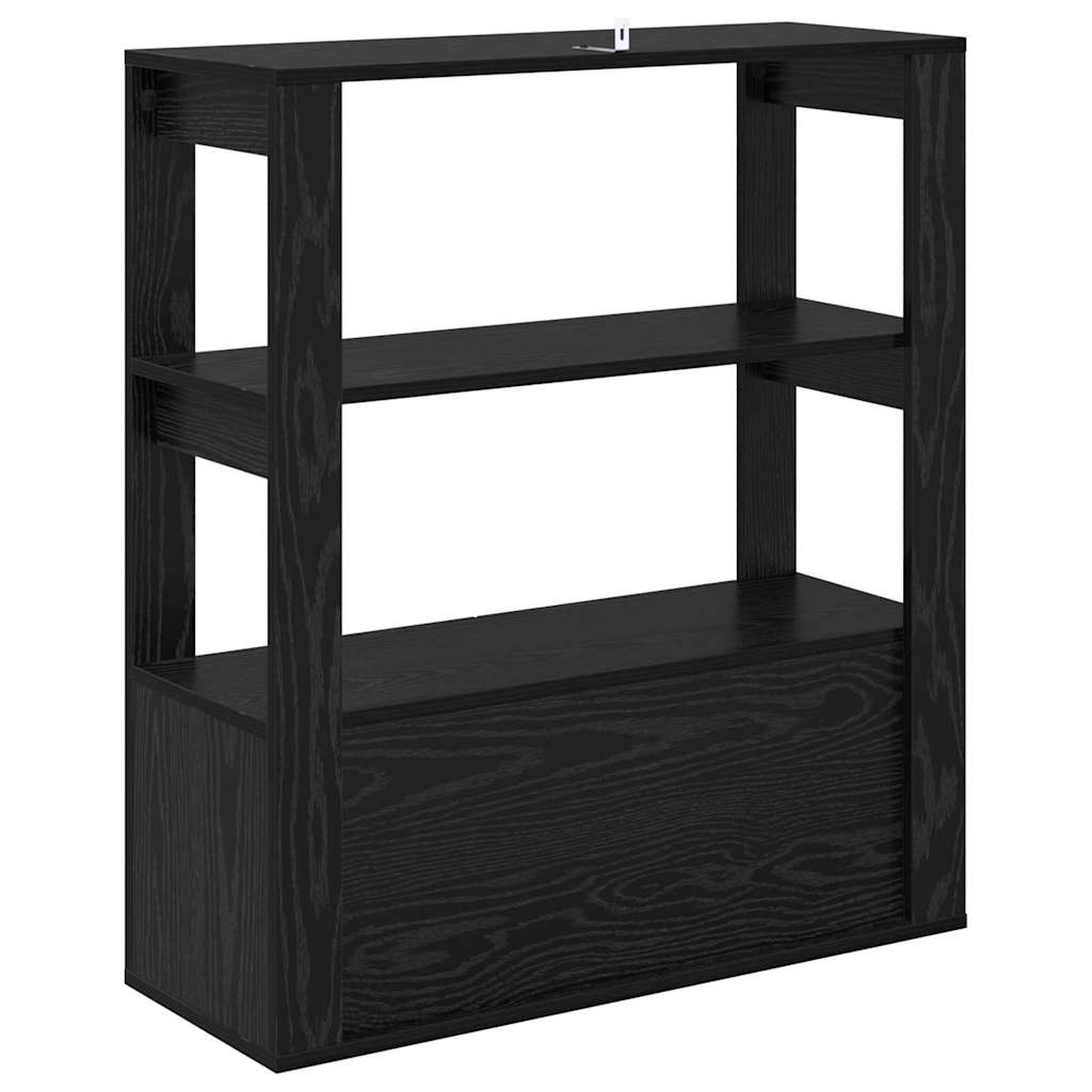 vidaXL Bufet Czarny dąb 30 x 80 x 90 cm Materiał drewnopochodny