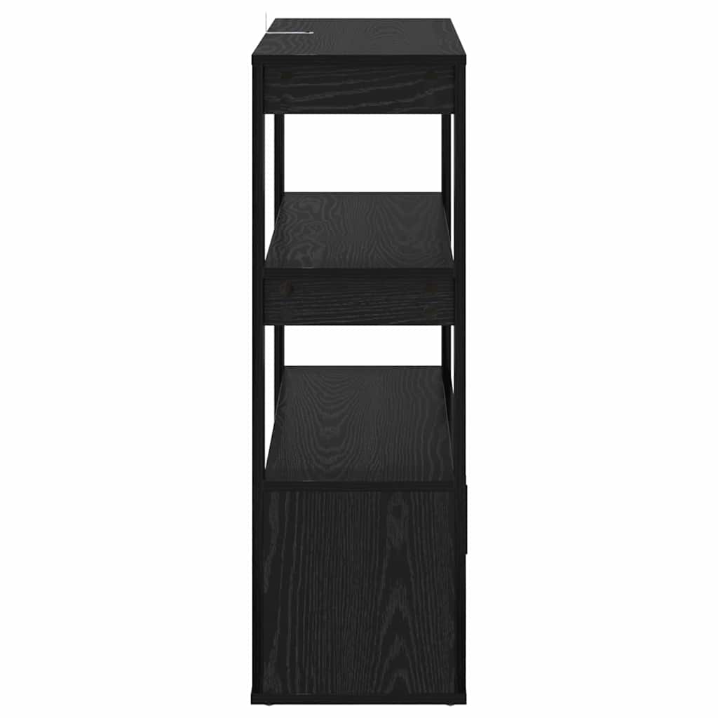 vidaXL Bufet Czarny dąb 30 x 80 x 90 cm Materiał drewnopochodny