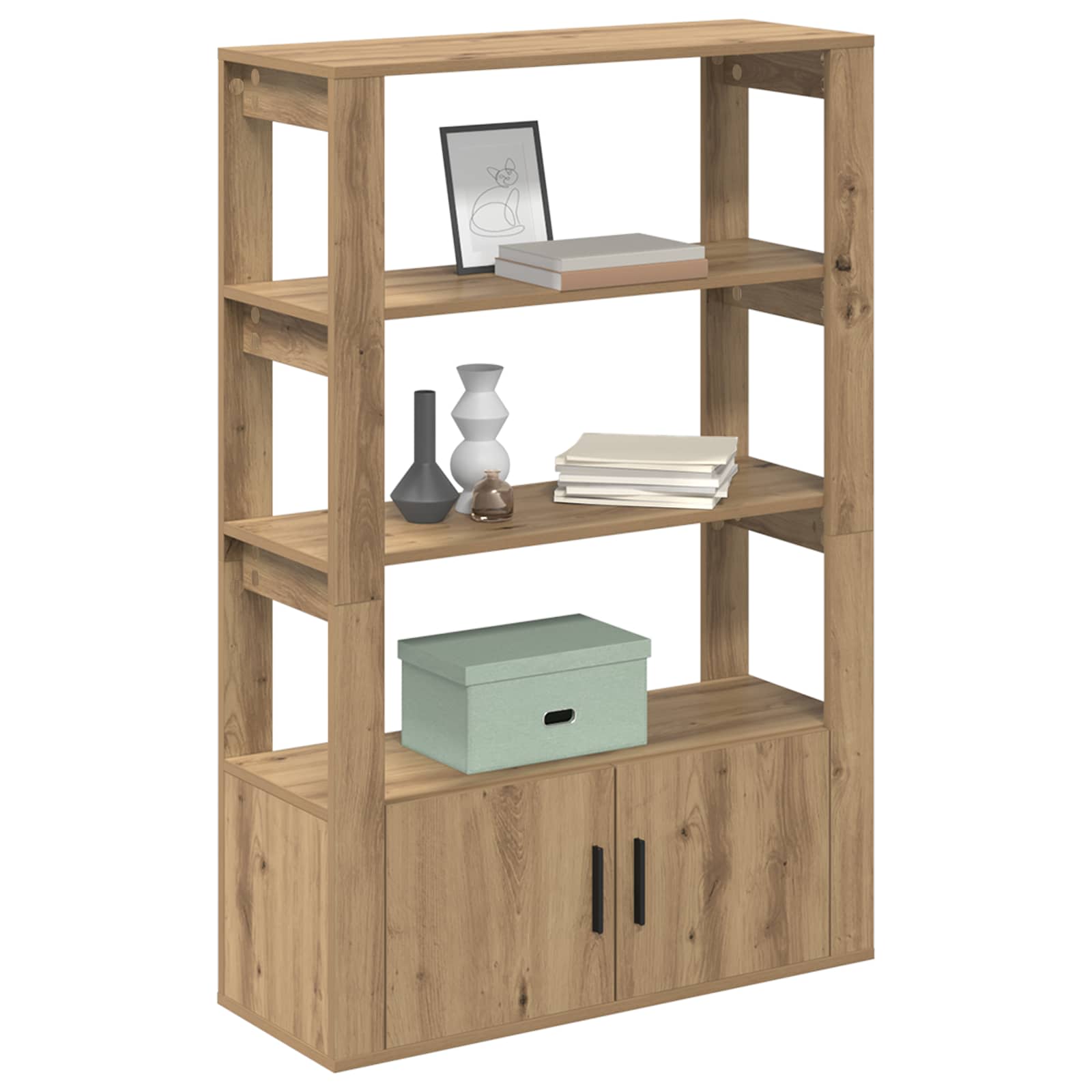 vidaXL Bufet dąb artisan 30 x 80 x 119,5 cm Materiał drewnopochodny