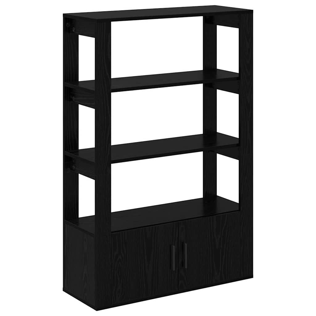 vidaXL Bufet Czarny dąb 30 x 80 x 119,5 cm Materiał drewnopochodny