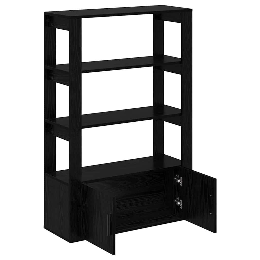 vidaXL Bufet Czarny dąb 30 x 80 x 119,5 cm Materiał drewnopochodny
