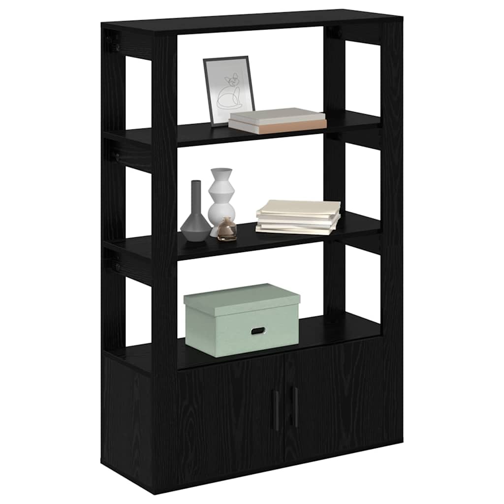 vidaXL Bufet Czarny dąb 30 x 80 x 119,5 cm Materiał drewnopochodny
