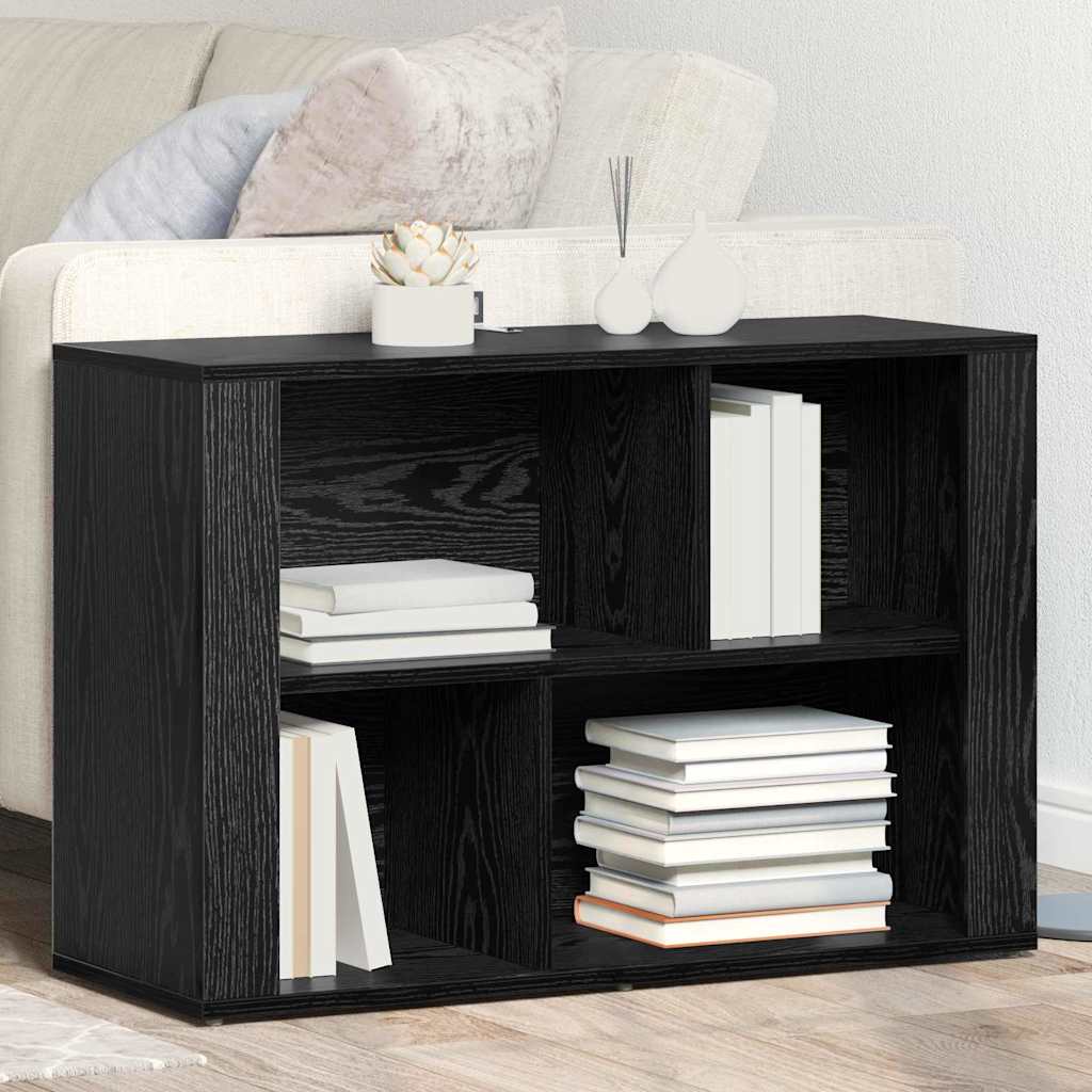 vidaXL Bufet Czarny Dąb 80 x 30 x 53 cm Materiał drewnopochodny