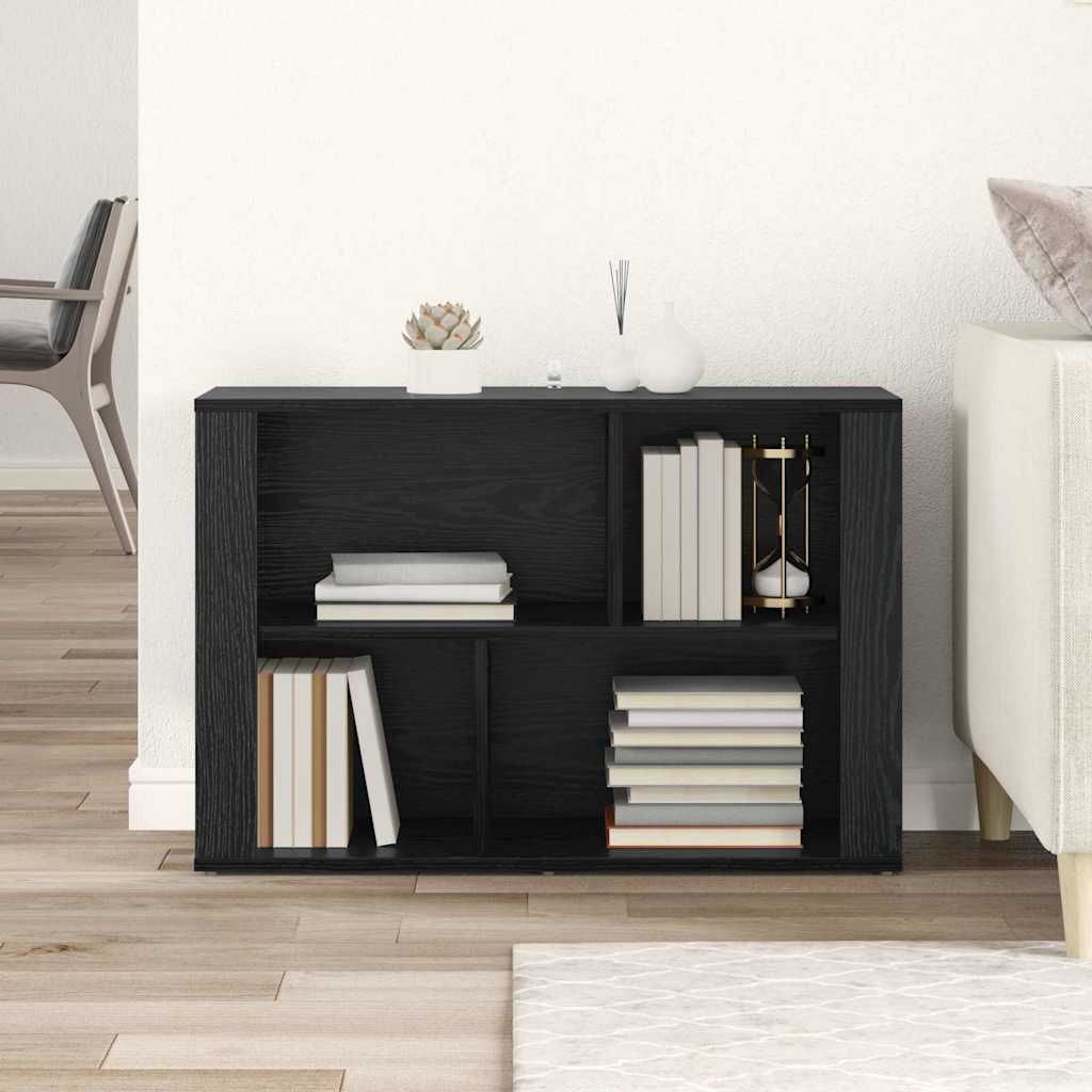 vidaXL Bufet Czarny Dąb 80 x 30 x 53 cm Materiał drewnopochodny