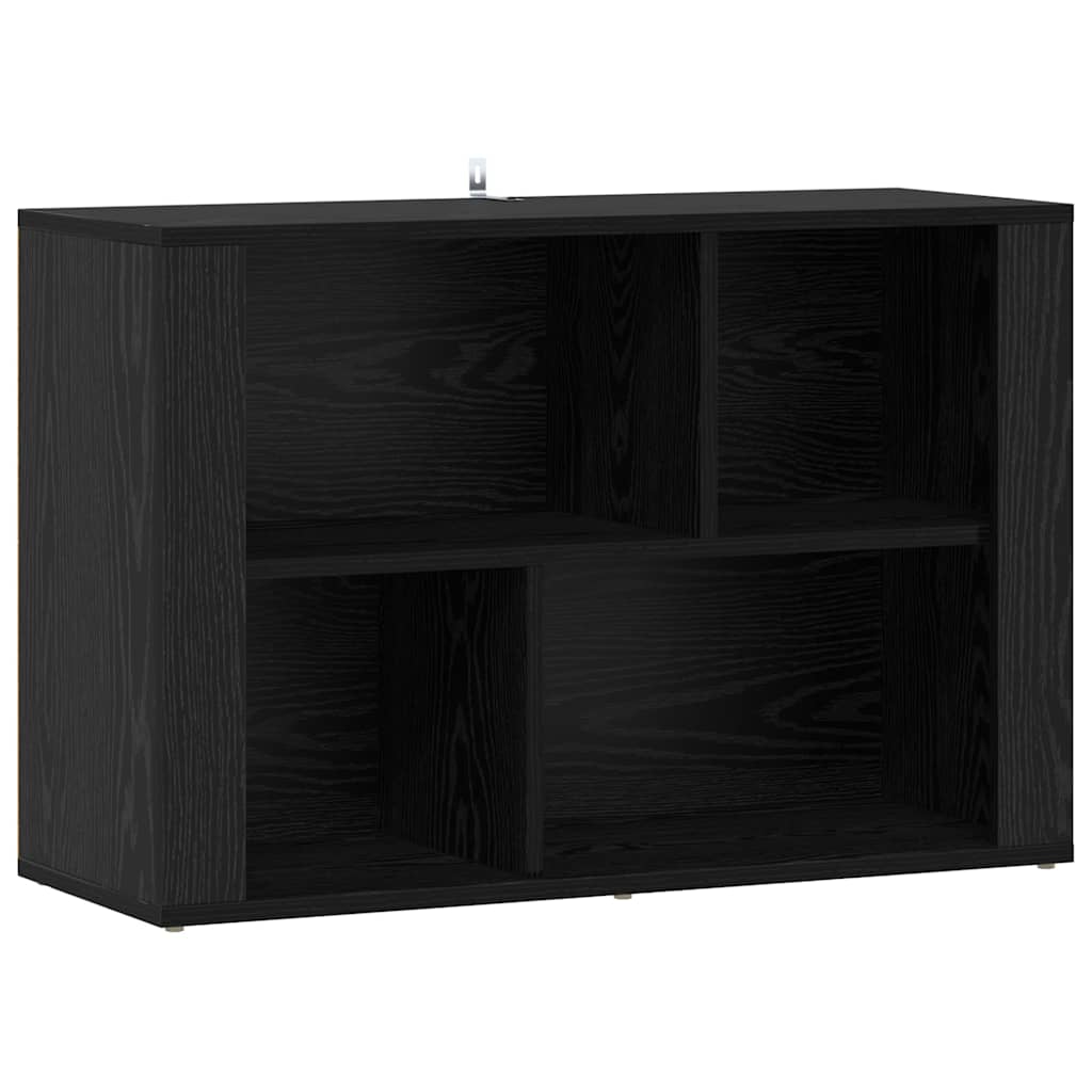 vidaXL Bufet Czarny Dąb 80 x 30 x 53 cm Drewno inżynieryjne