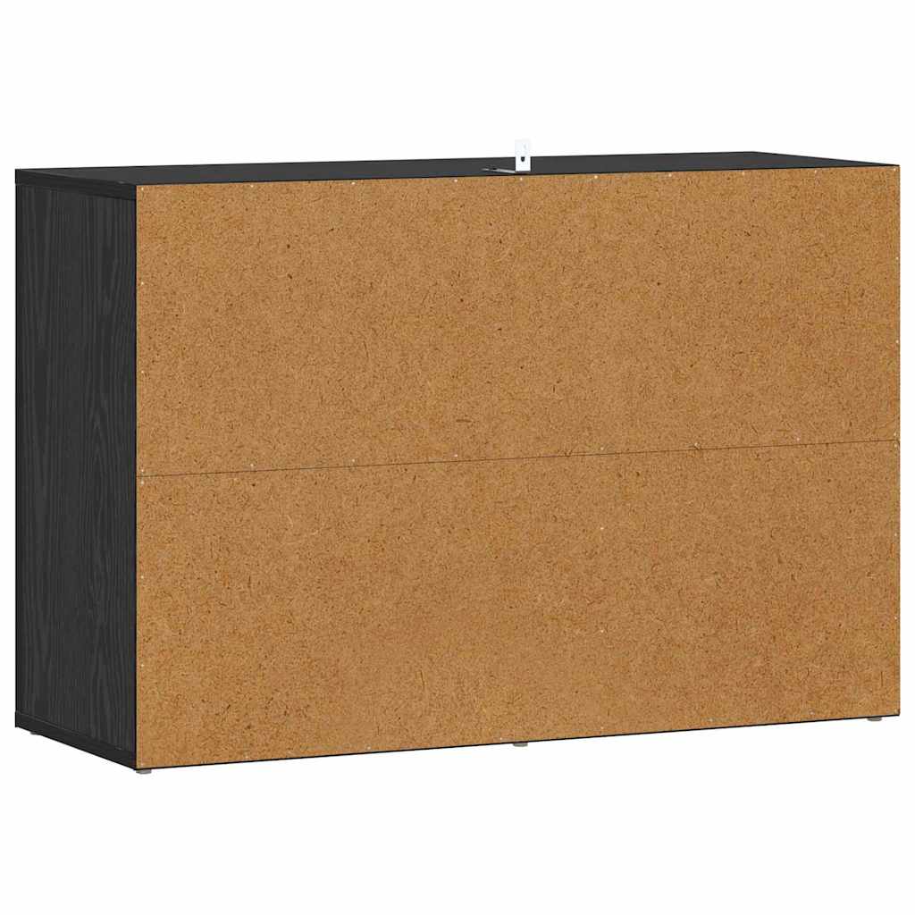 vidaXL Bufet Czarny Dąb 80 x 30 x 53 cm Materiał drewnopochodny